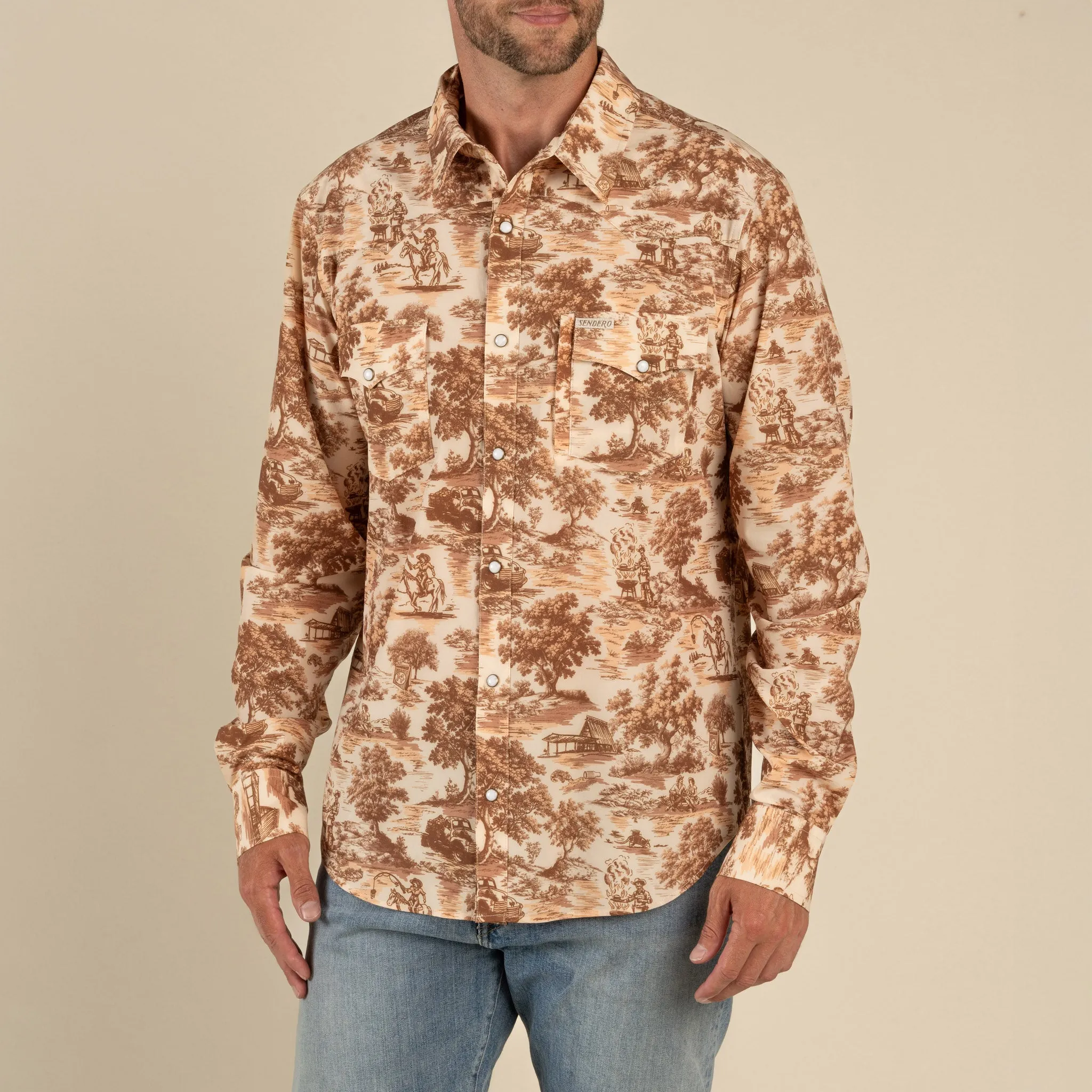 Confluence Tech Shirt - Whataburger Toile sold by Sendero Provisions CO product image thumbnail 4