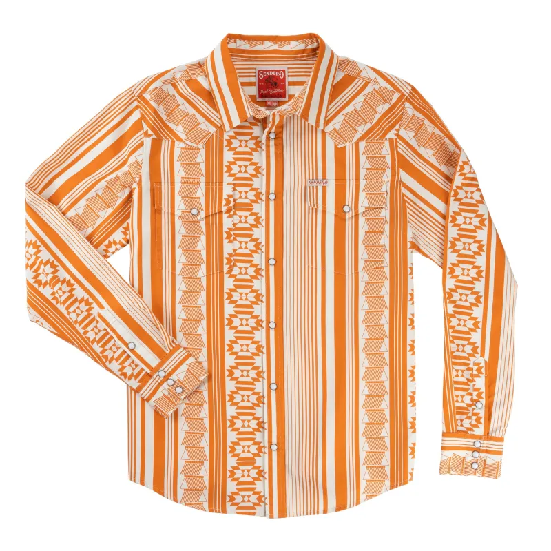 Whataburger x Sendero Wyatt Pearl Snap Long Sleeve Serape Shirt sold by Sendero Provisions CO