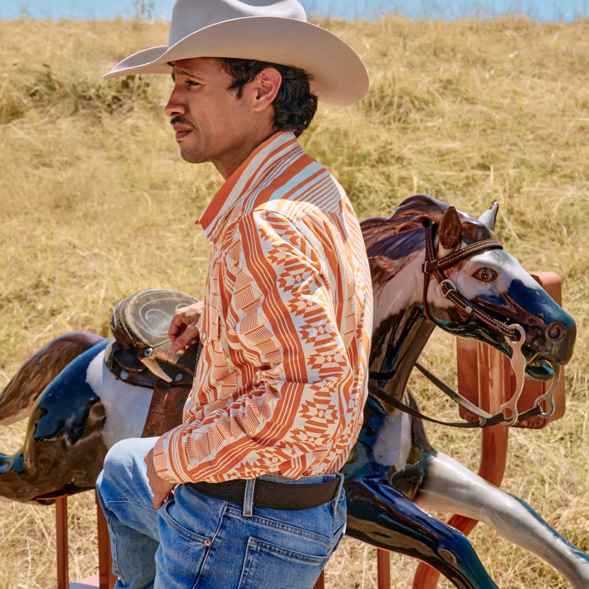 Whataburger x Sendero Wyatt Pearl Snap Long Sleeve Serape Shirt sold by Sendero Provisions CO product image thumbnail 3