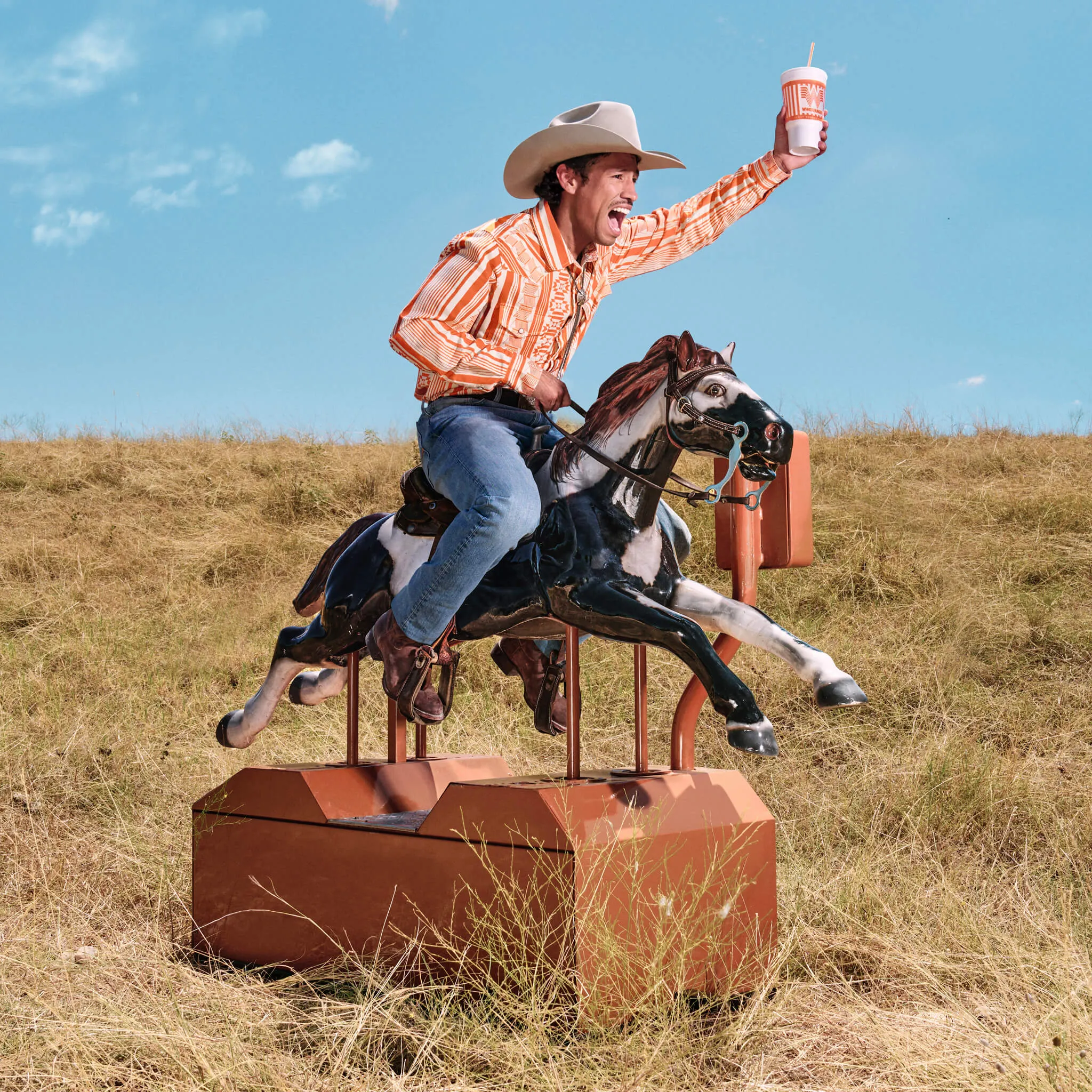 Whataburger x Sendero Wyatt Pearl Snap Long Sleeve Serape Shirt sold by Sendero Provisions CO product image thumbnail 2