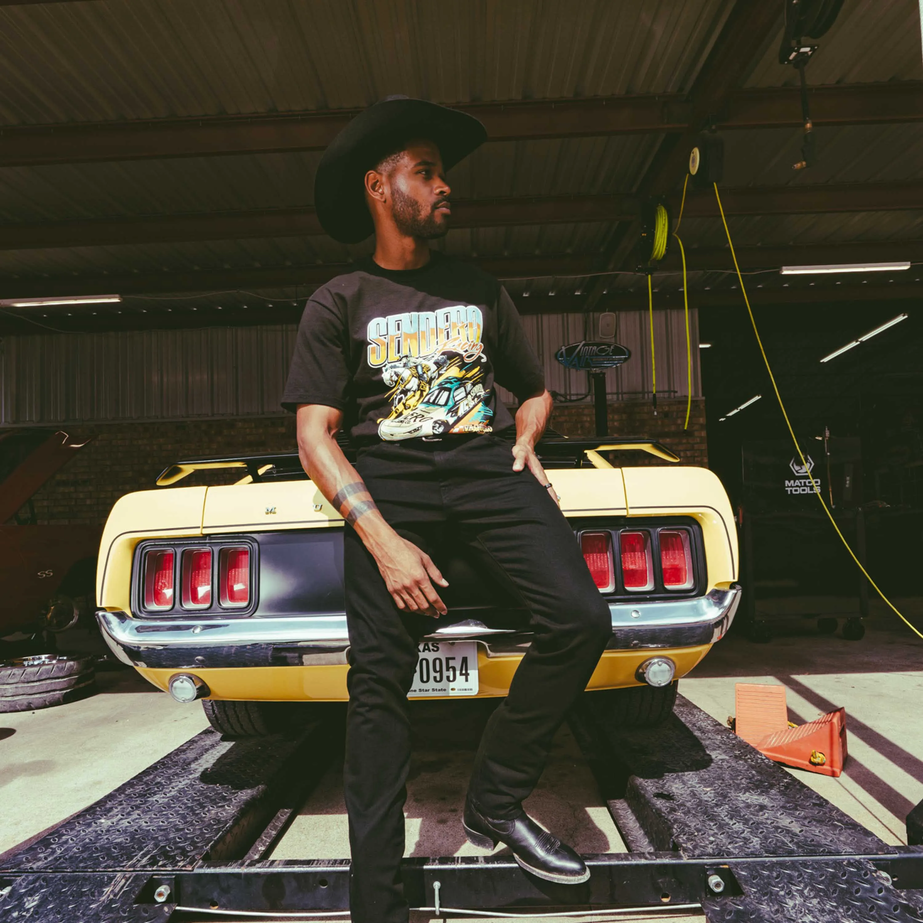 Brad Perez x Sendero Racing Vintage T-Shirt sold by Sendero Provisions CO product image thumbnail 5