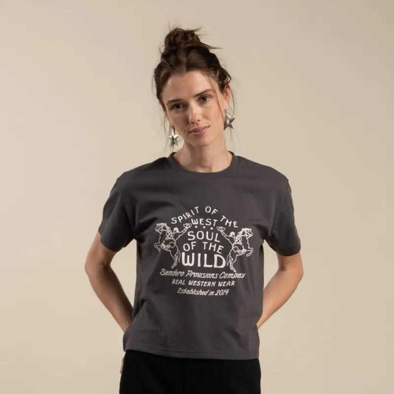 Hi Ho Boxy Tee sold by Sendero Provisions CO