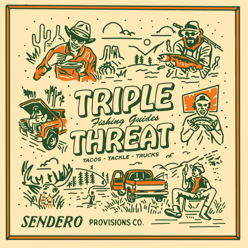 Triple Threat Bandana - Green sold by Sendero Provisions CO