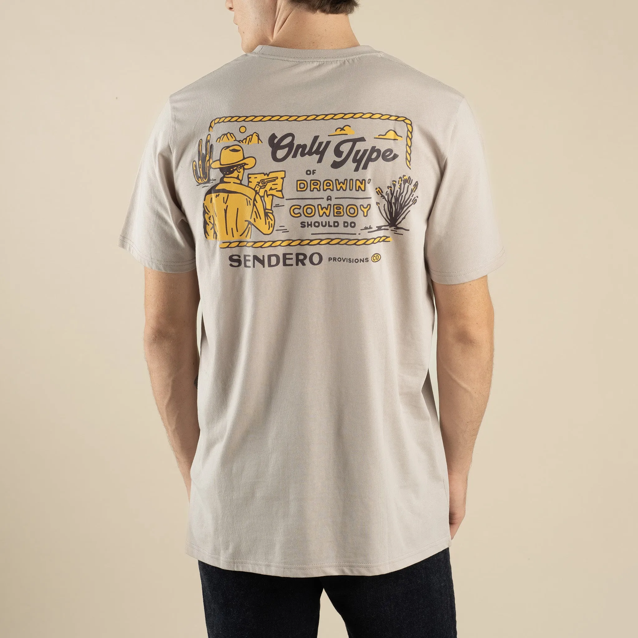 Cowboy Drawin' T-Shirt sold by Sendero Provisions CO
