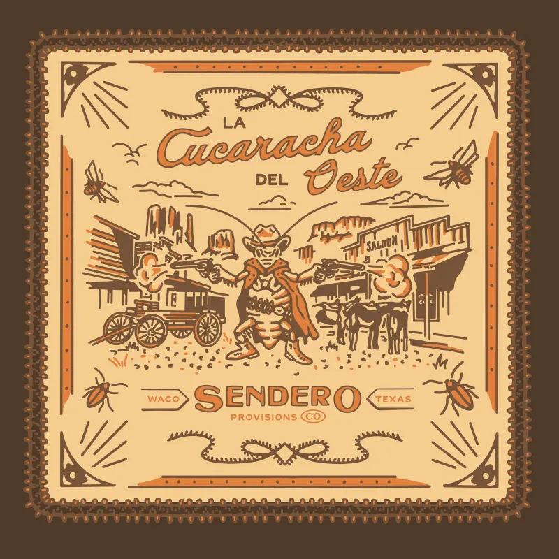 La Cucaracha Bandana made by Sendero Provisions CO