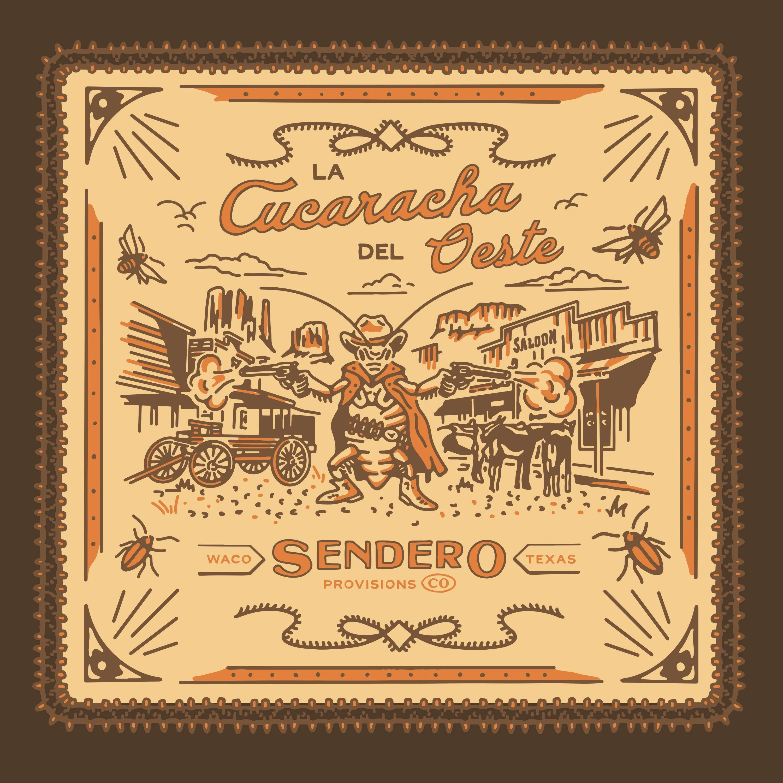 La Cucaracha Bandana sold by Sendero Provisions CO