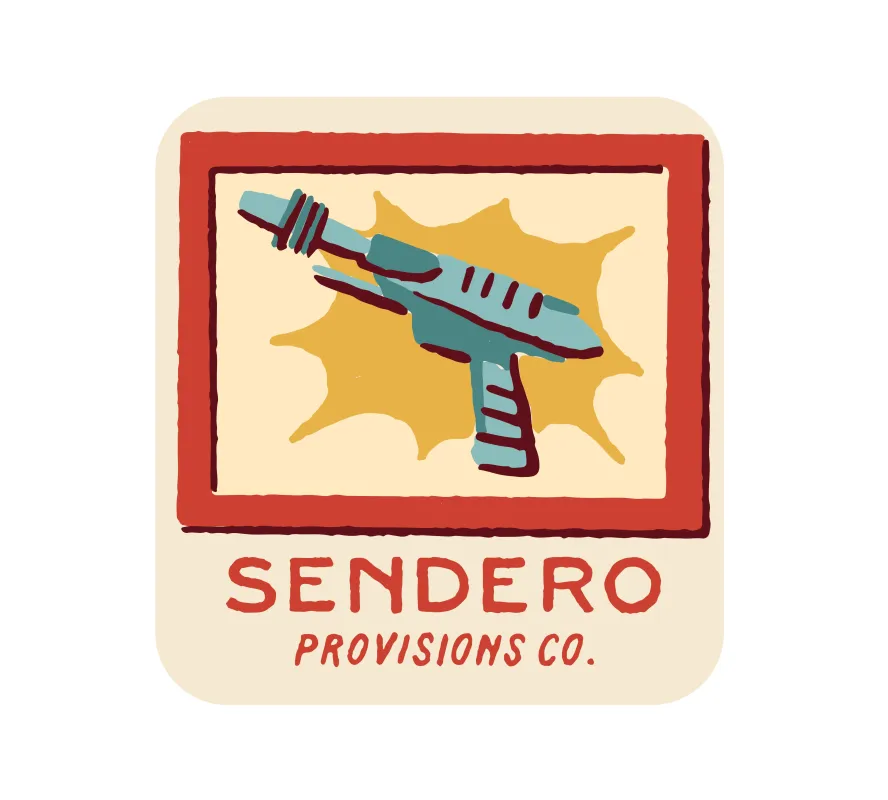 Blaster Sticker made by Sendero Provisions CO