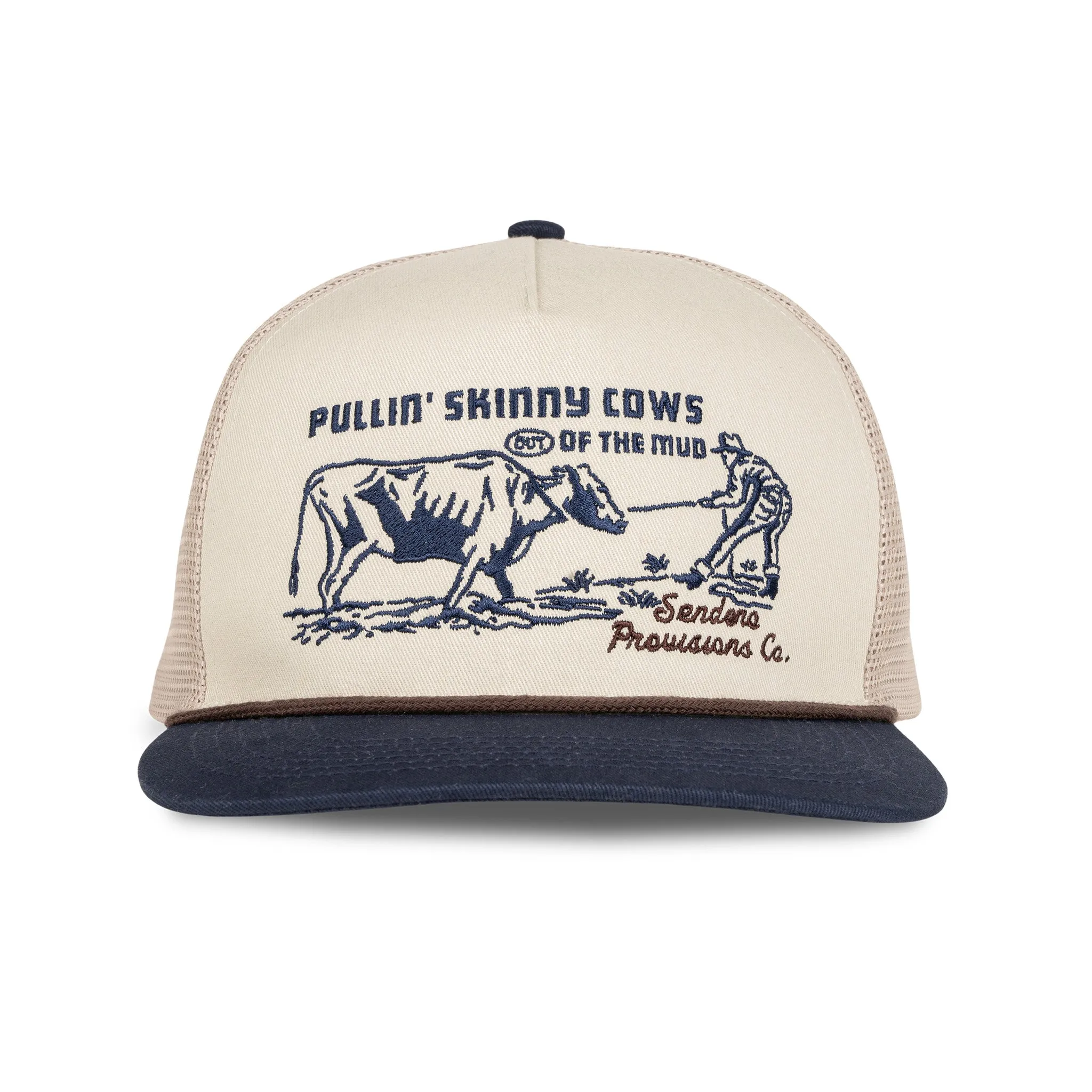 Skinny Cows Hat - Cream/Navy sold by Sendero Provisions CO product image thumbnail 3