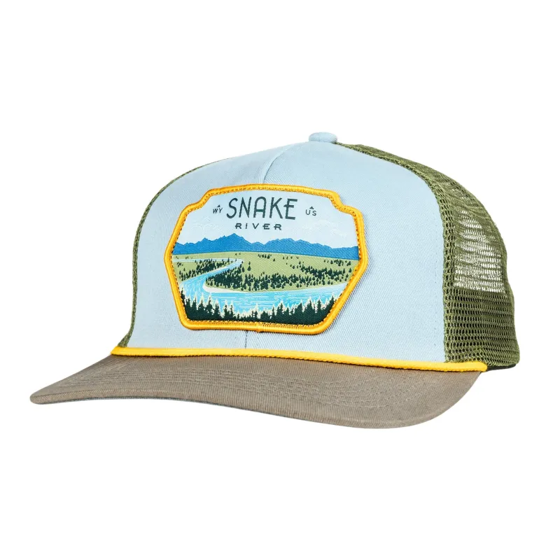 Snake River Hat Meshback - Surf/Olive made by Sendero Provisions CO