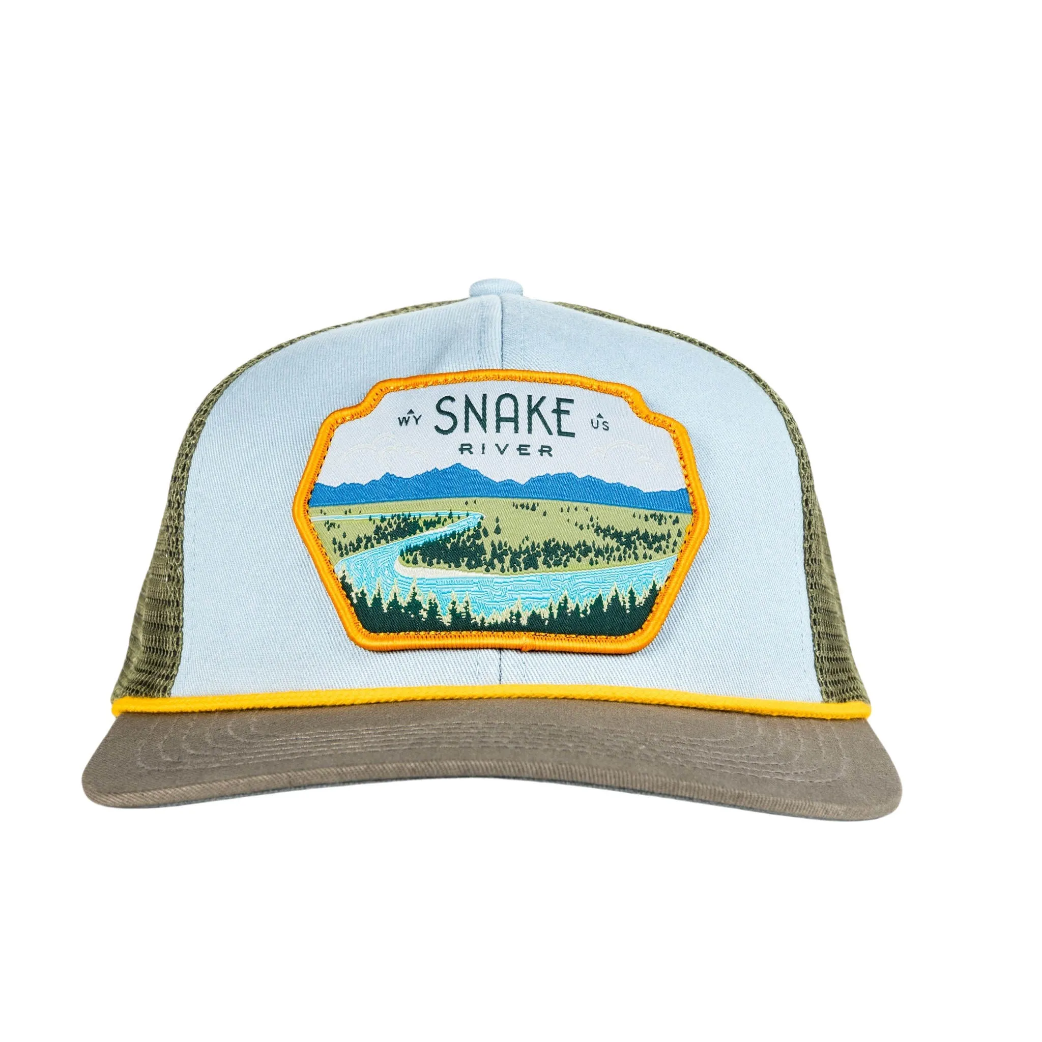 Snake River Hat Meshback - Surf/Olive sold by Sendero Provisions CO product image thumbnail 4