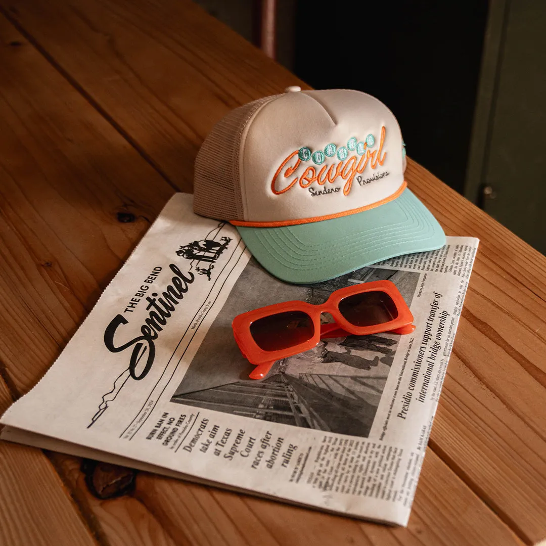 Coastal Cowgirl Hat - Cream/Teal sold by Sendero Provisions CO product image thumbnail 4