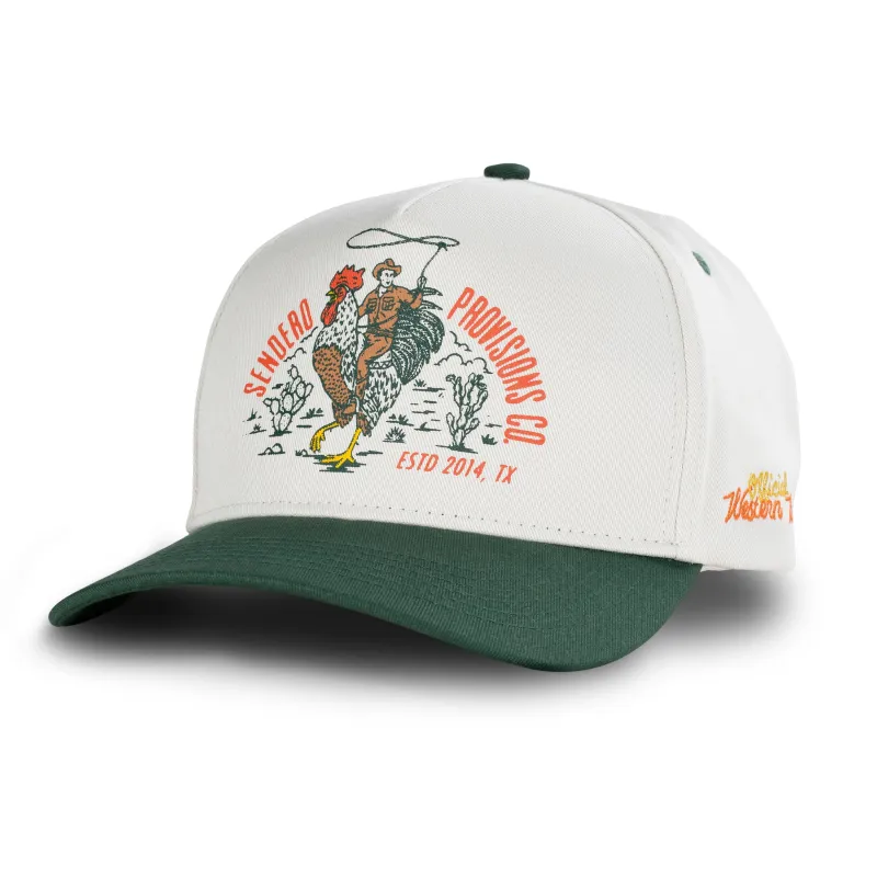 Official Western Hat - Cream/Green made by Sendero Provisions CO