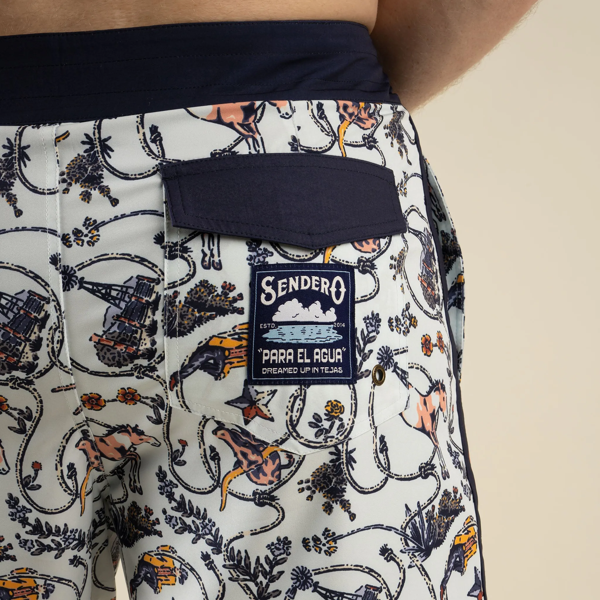 Point Bar Boardshort - High Lonesome - Light Blue sold by Sendero Provisions CO product image thumbnail 4