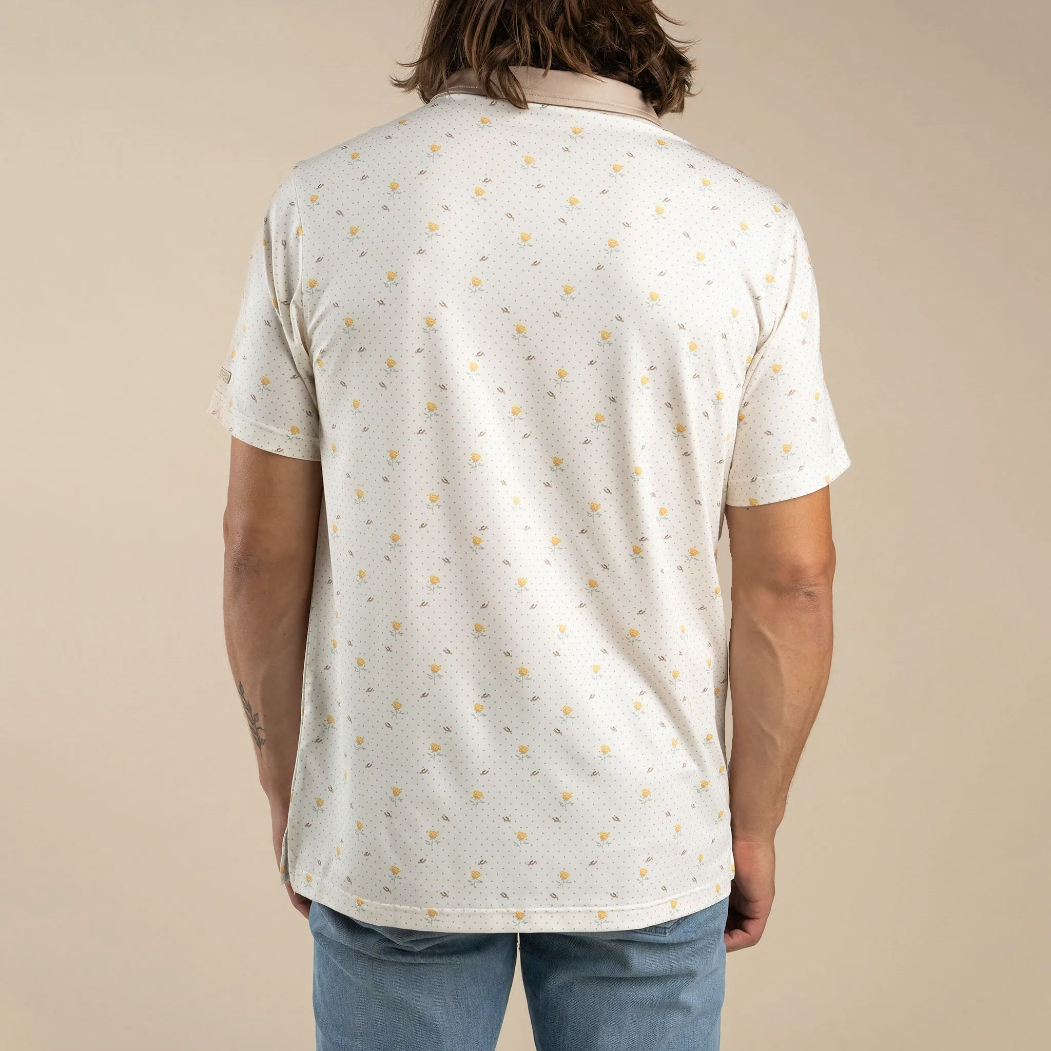 High Noon Performance Polo - Texas Rose Print sold by Sendero Provisions CO product image thumbnail 4