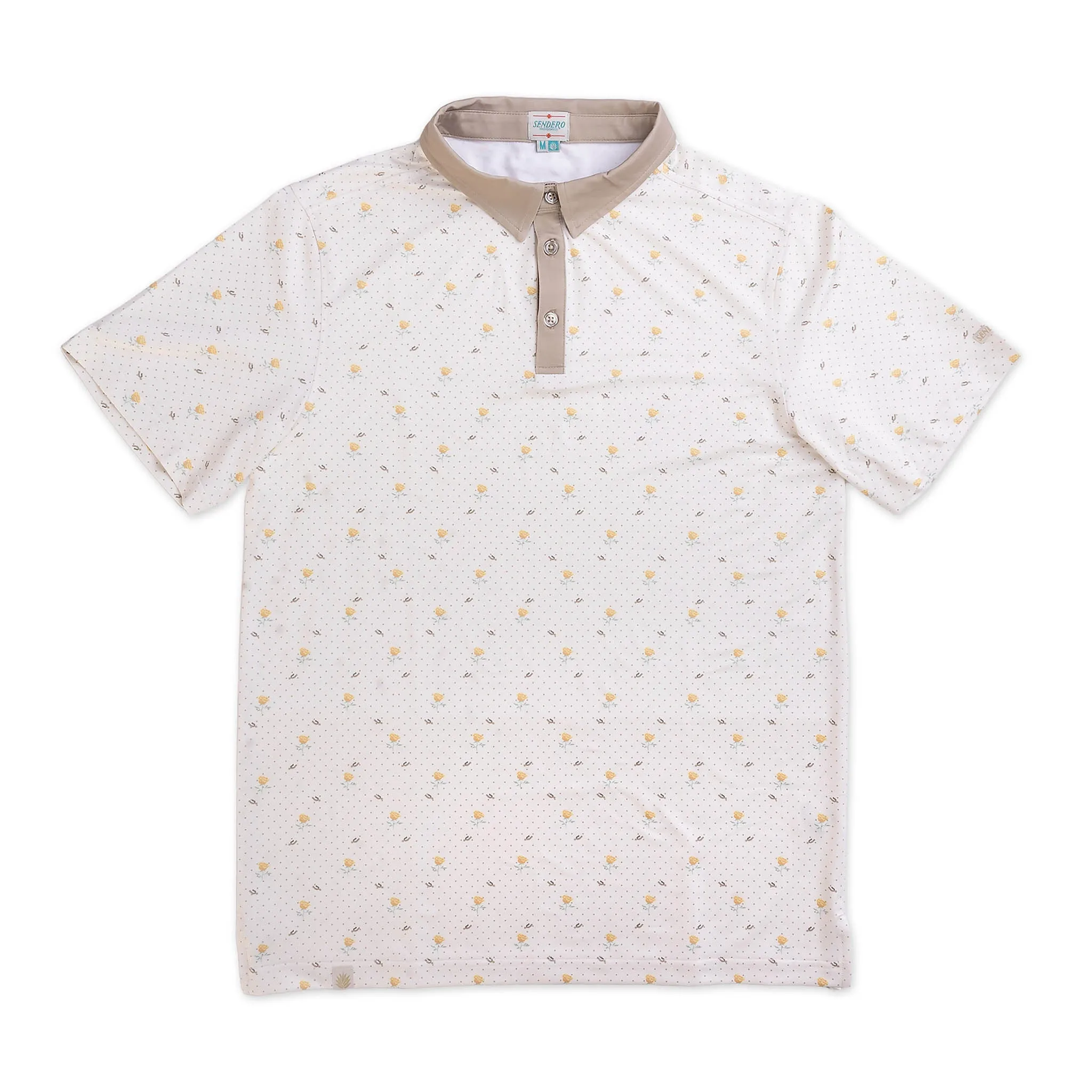 High Noon Performance Polo - Texas Rose Print sold by Sendero Provisions CO