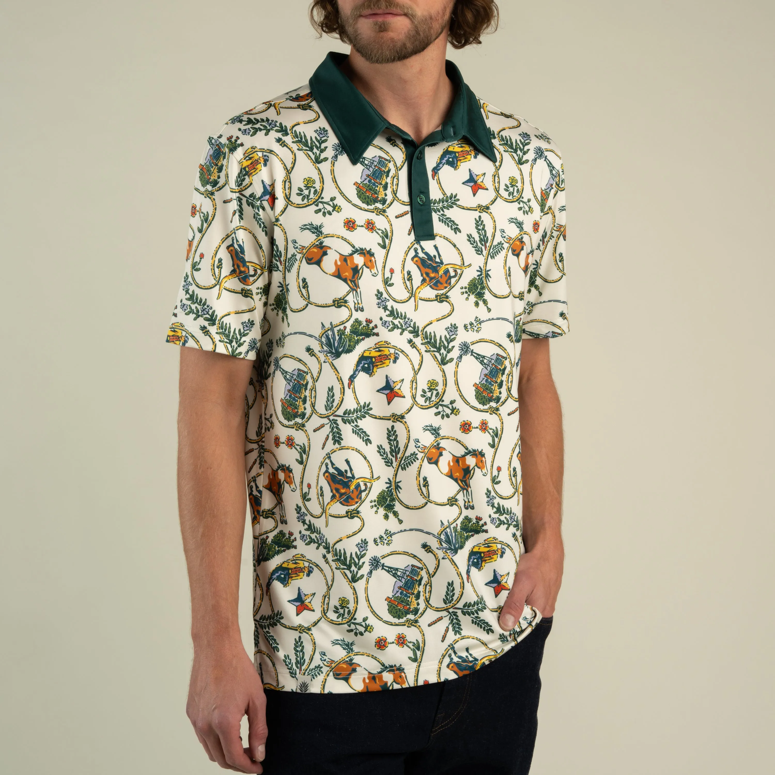 High Noon Performance Polo - Rope Print sold by Sendero Provisions CO product image thumbnail 2