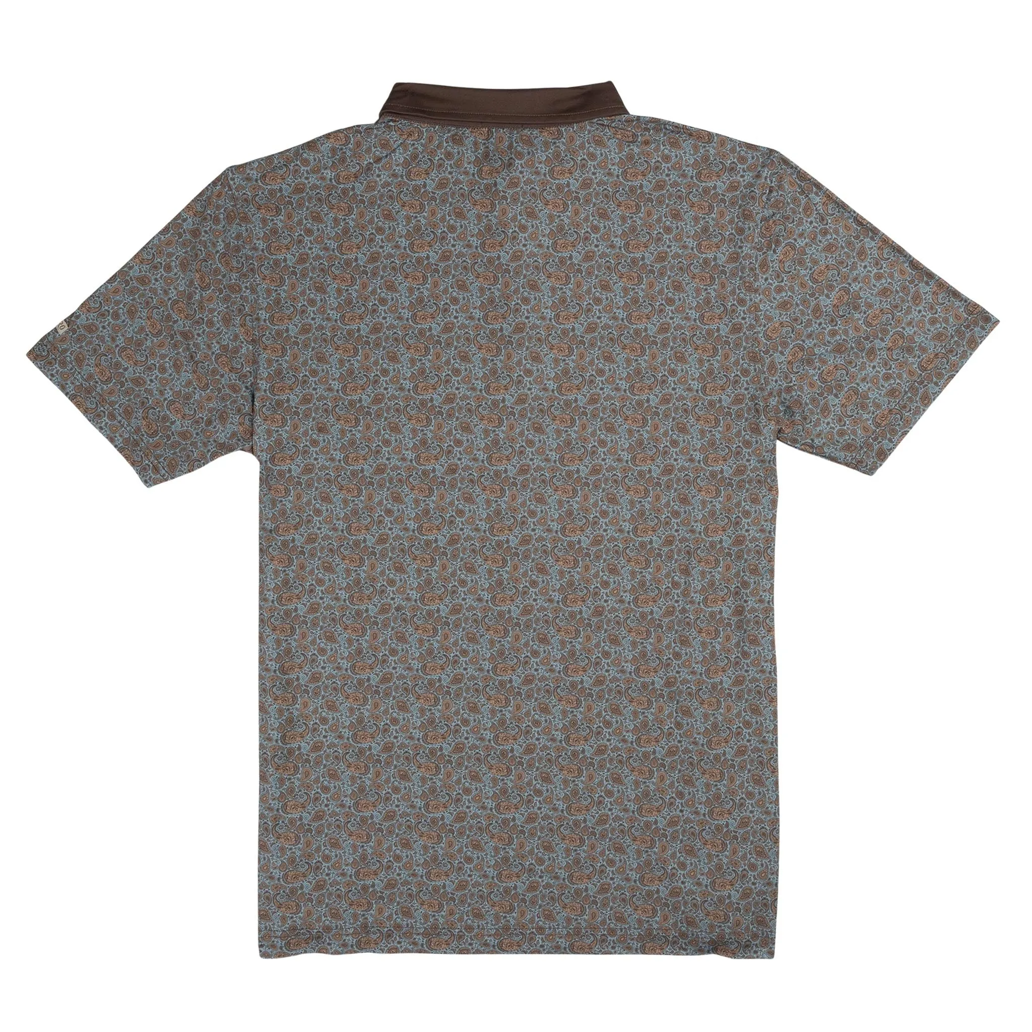 High Noon Performance Polo - Wildrose Paisley - Sky Blue sold by Sendero Provisions CO product image thumbnail 3
