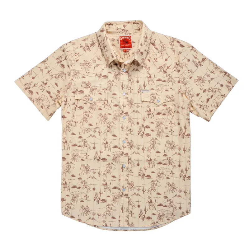 Serape Pearl Snap Short Sleeve - Amarillo made by Sendero Provisions CO