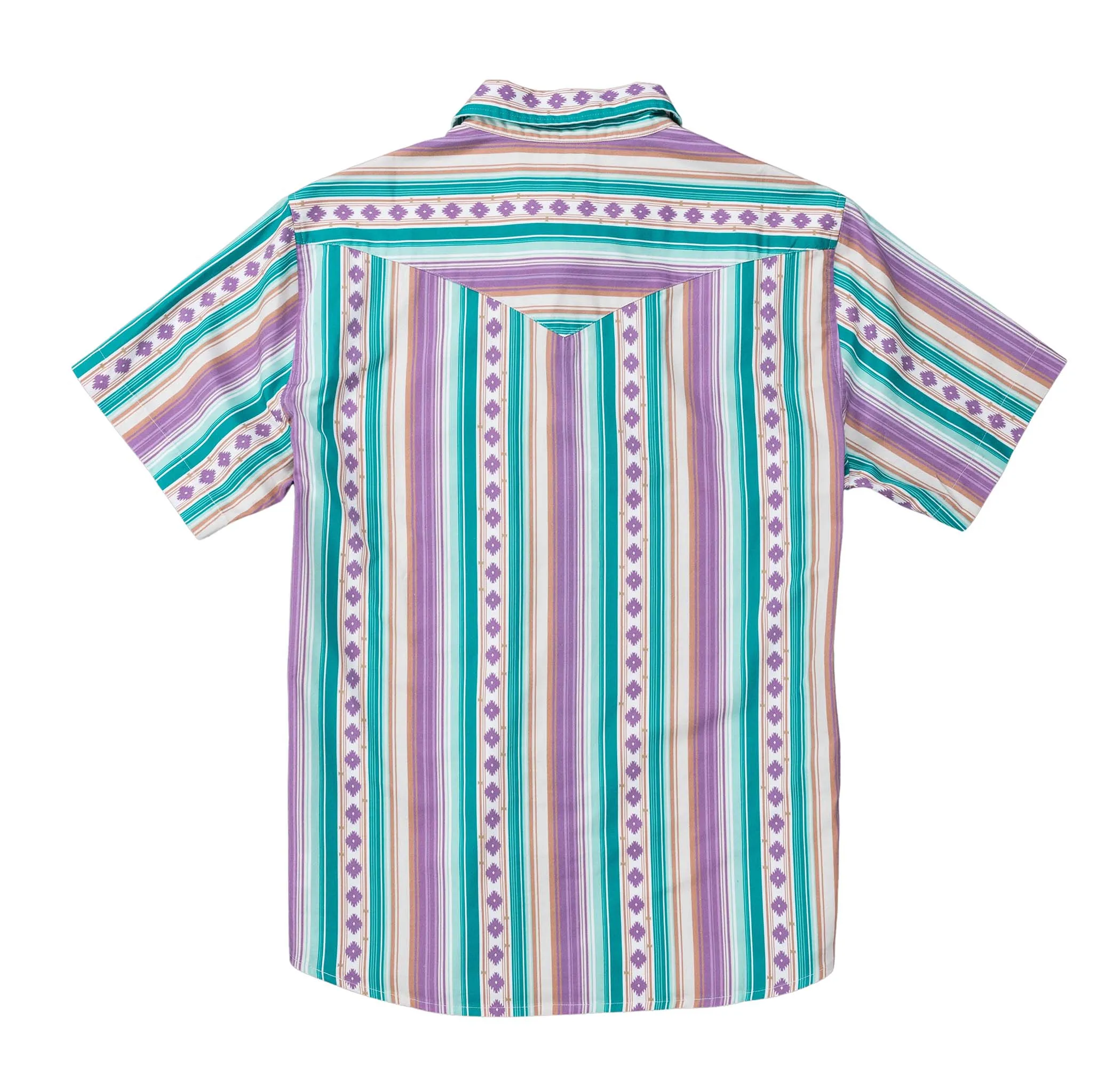Serape Pearl Snap Short Sleeve - Spring Sage sold by Sendero Provisions CO product image thumbnail 2