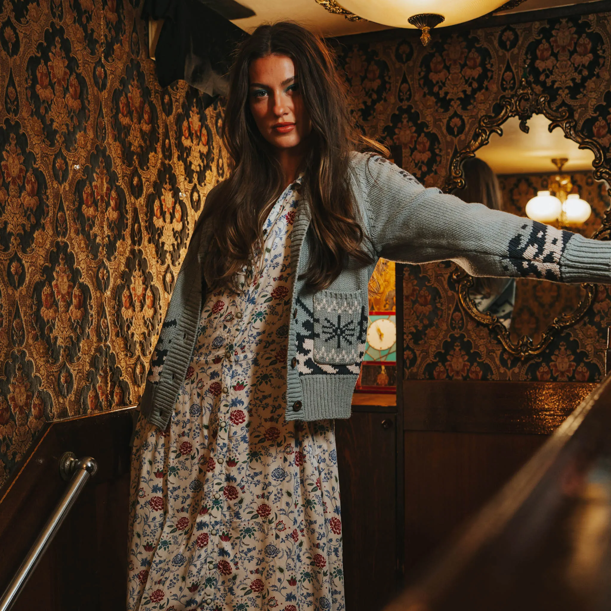 La Dahlia Dress - White Floral sold by Sendero Provisions CO product image thumbnail 2