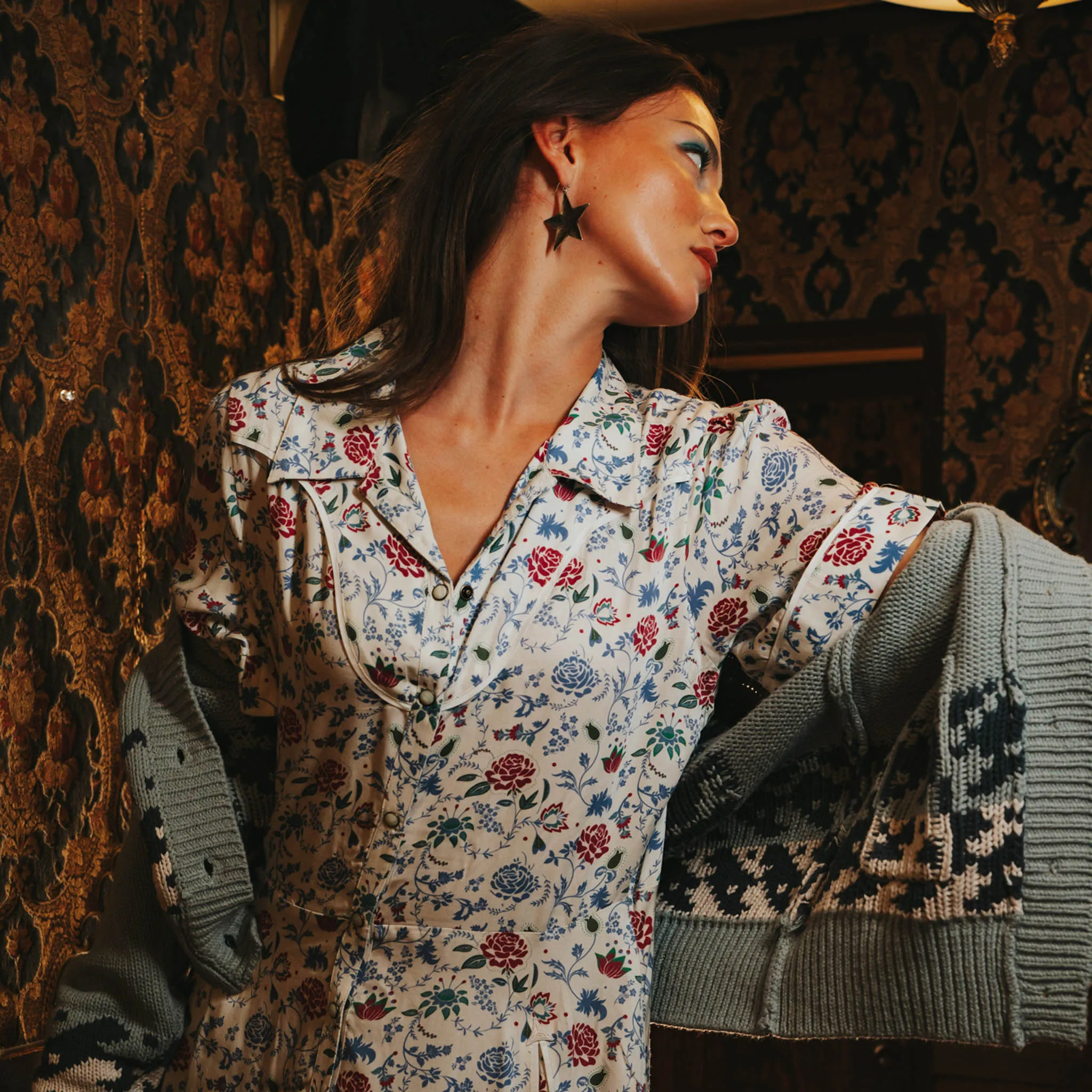 La Dahlia Dress - White Floral sold by Sendero Provisions CO product image thumbnail 3