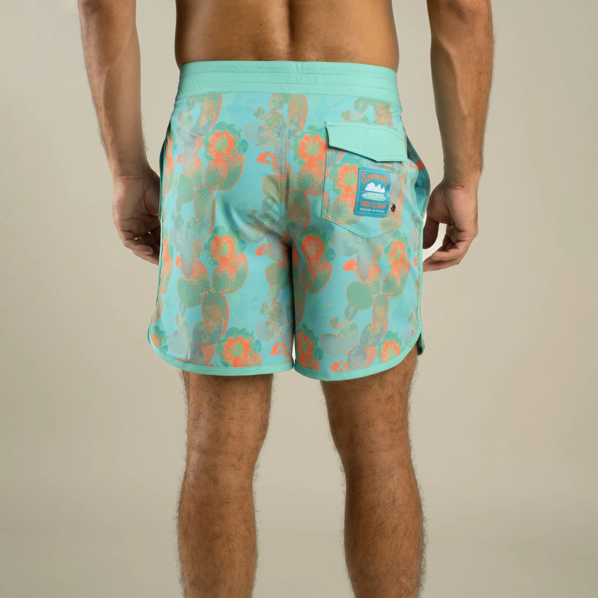 Point Bar Boardshort - Nopal Cosmico - Verde Vivo sold by Sendero Provisions CO product image thumbnail 3