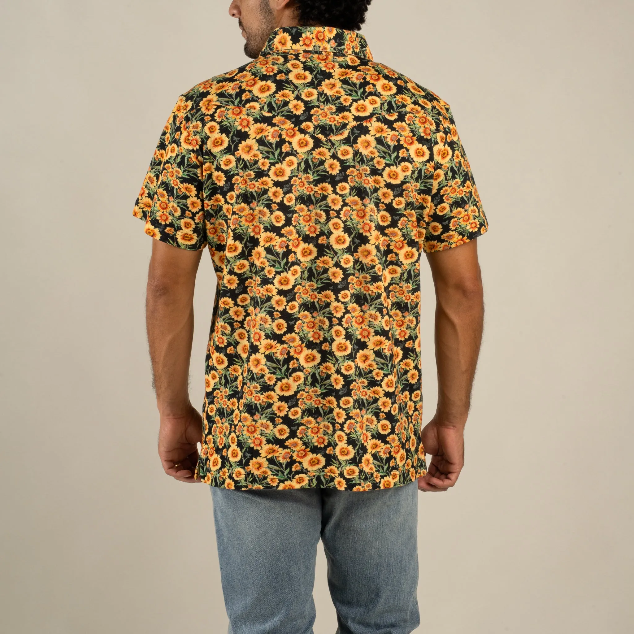 Cantina Pique Polo - Firewheel - Charcoal sold by Sendero Provisions CO product image thumbnail 4