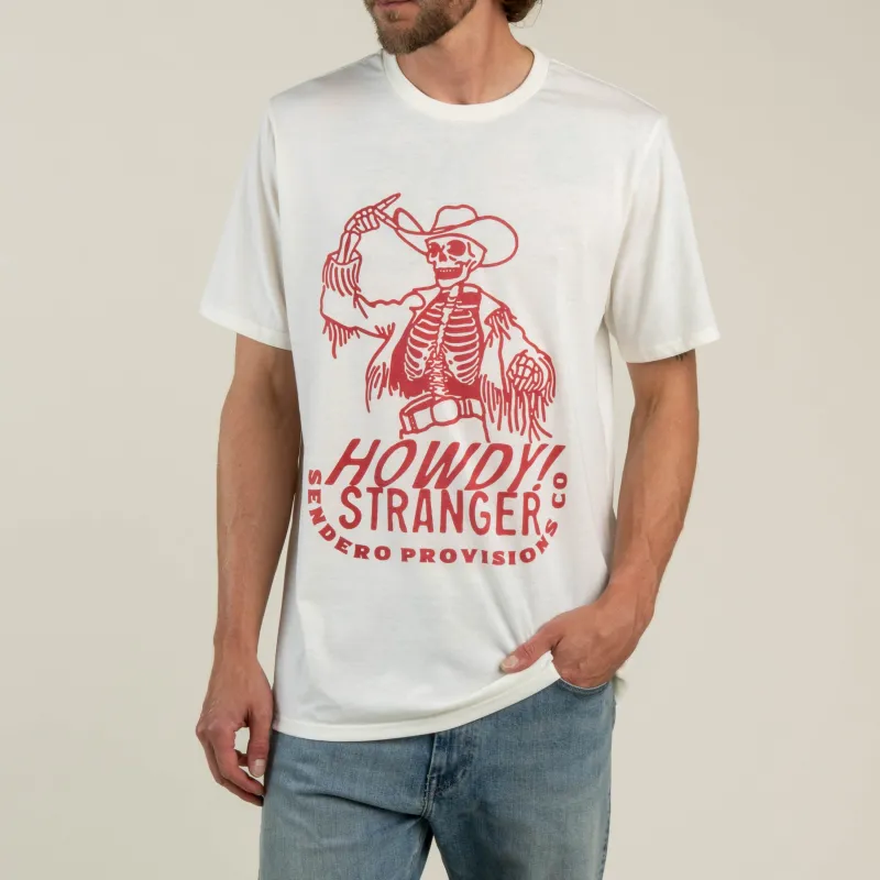 Howdy Stranger T-Shirt - Vintage White made by Sendero Provisions CO