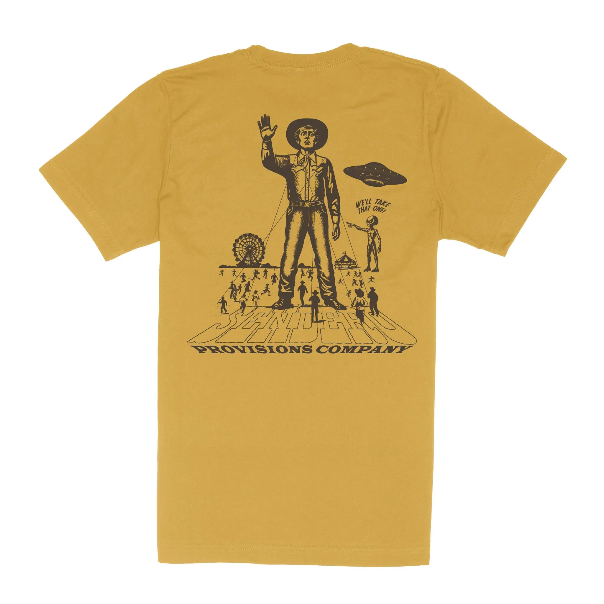 Cowboy Lift Off T-Shirt - Goldenrod sold by Sendero Provisions CO product image thumbnail 5