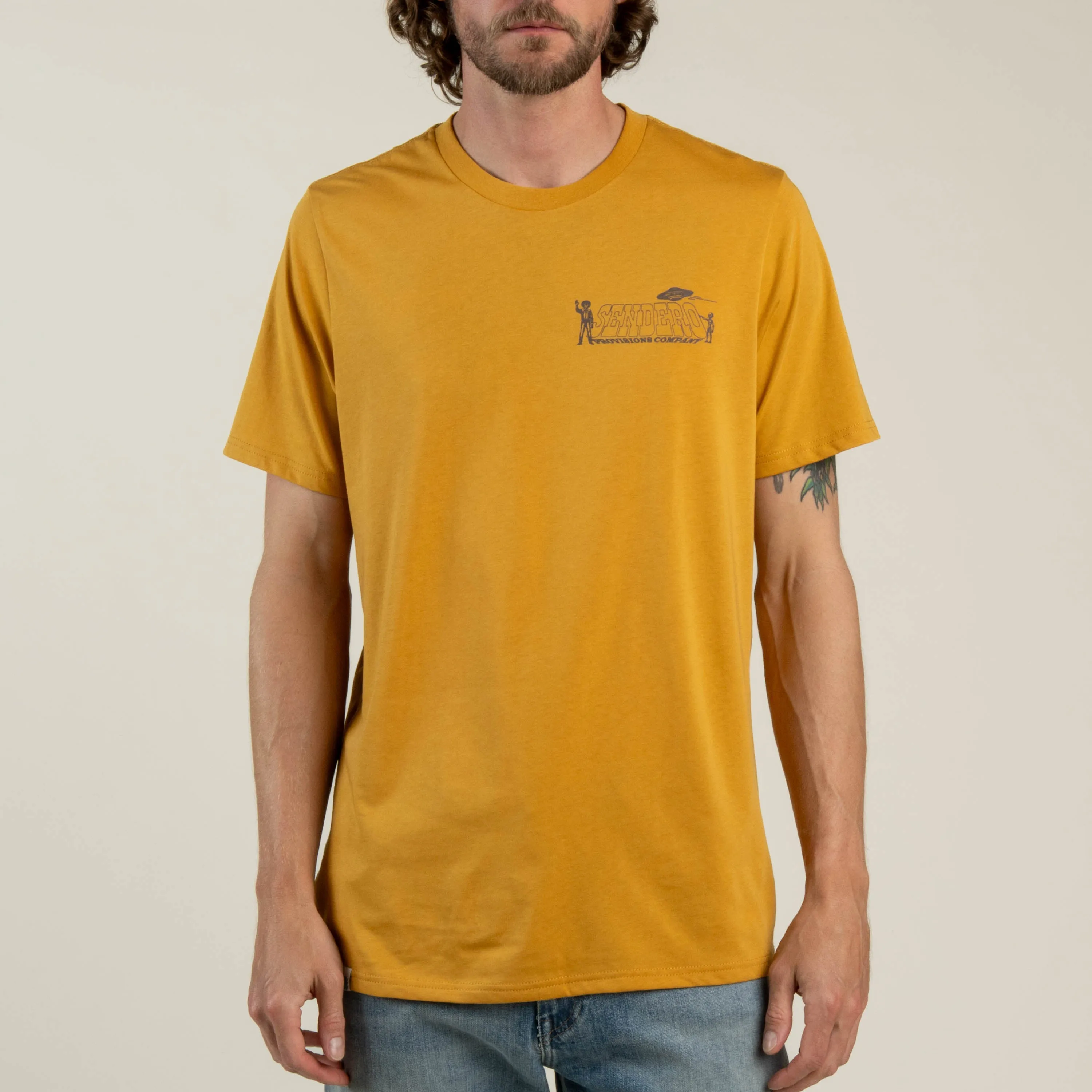 Cowboy Lift Off T-Shirt - Goldenrod sold by Sendero Provisions CO product image thumbnail 4