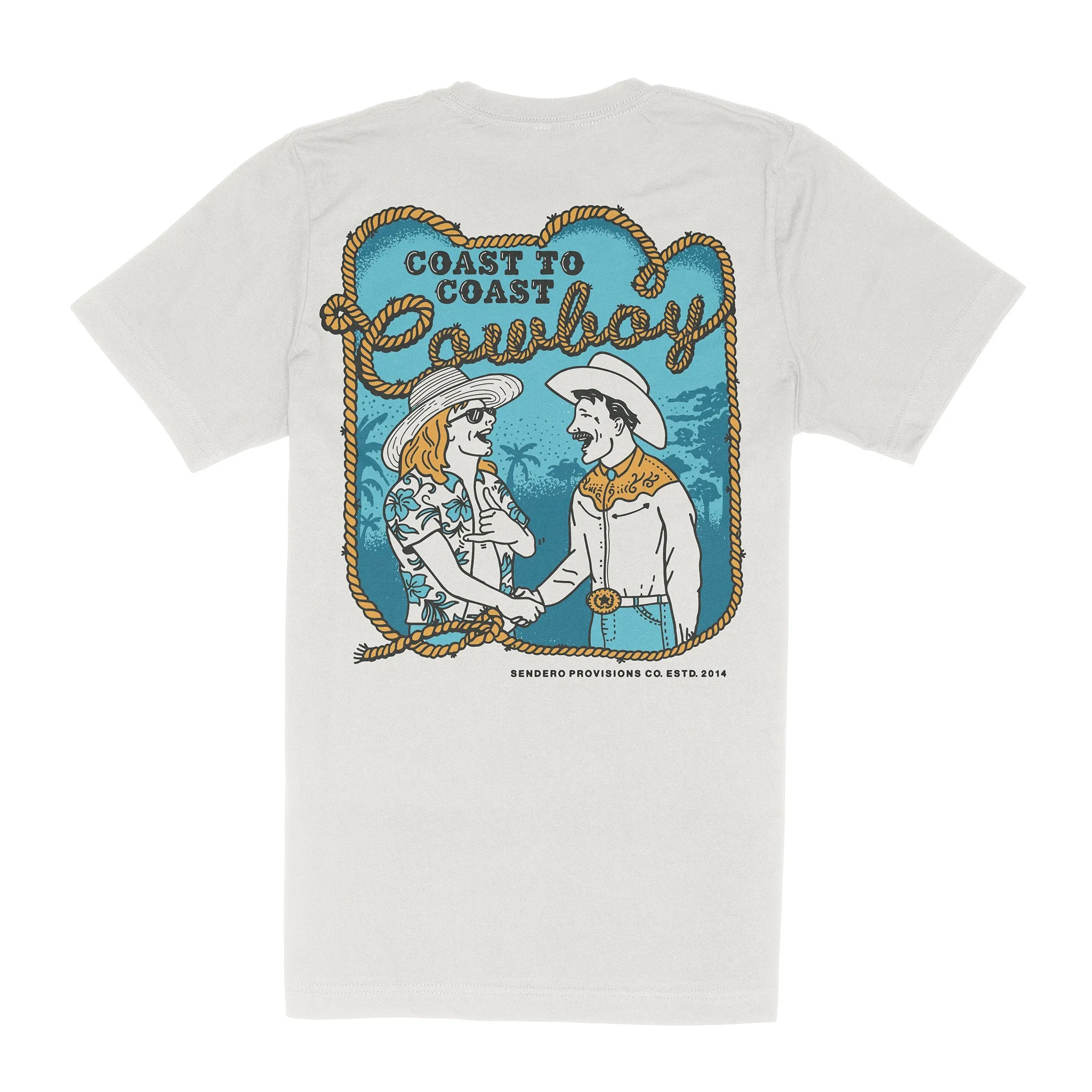 Coast to Coast Cowboy T-Shirt - Vintage White sold by Sendero Provisions CO product image thumbnail 4