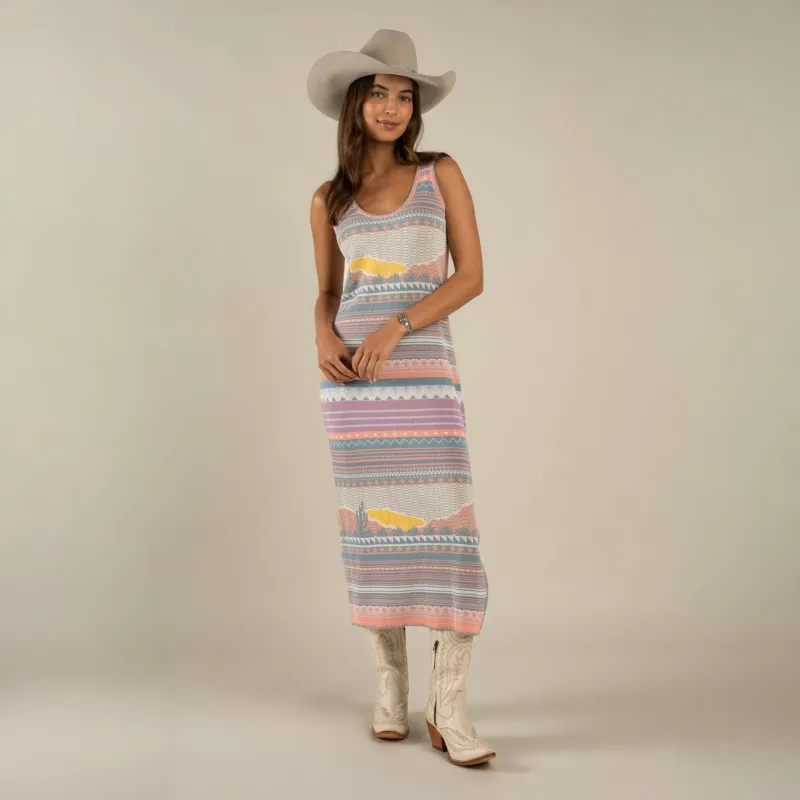 Puebla Knit Dress - Sonora - Sunset made by Sendero Provisions CO