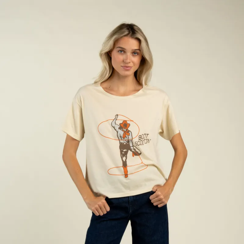 Boot Scootin' Basic Tee - Cream made by Sendero Provisions CO
