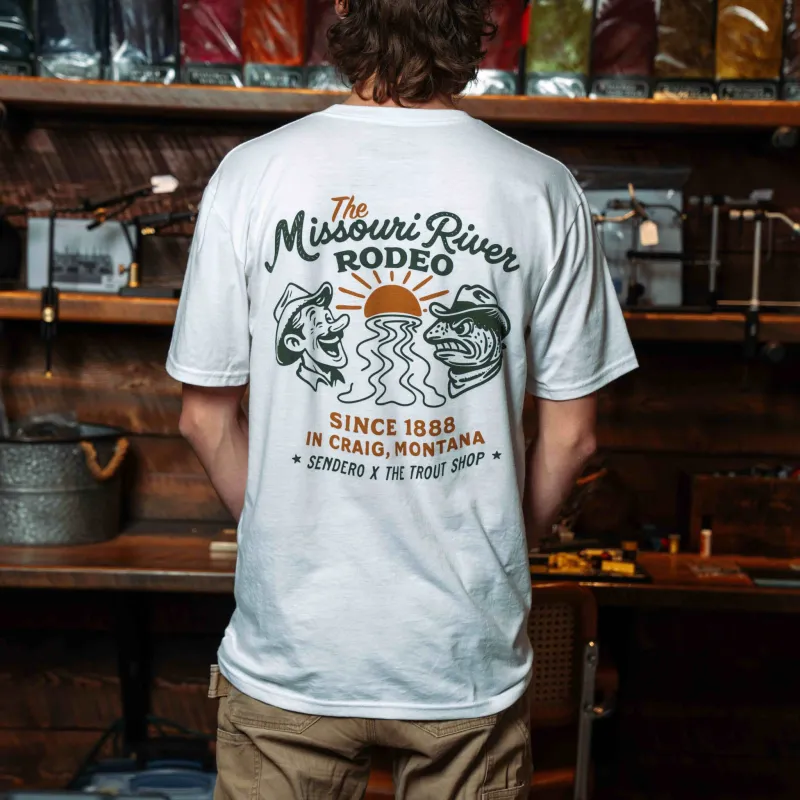 Missouri River Rodeo T-Shirt - Vintage White made by Sendero Provisions CO