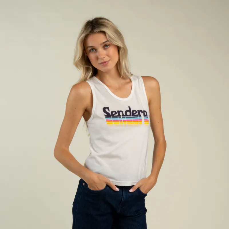 Retro Logo Tank Top - Vintage White made by Sendero Provisions CO
