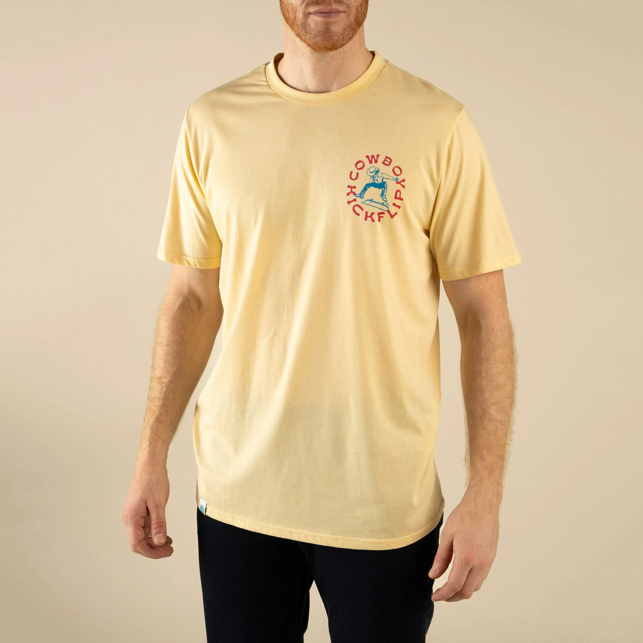 Cowboy Kickflip T-Shirt - Cream sold by Sendero Provisions CO product image thumbnail 5