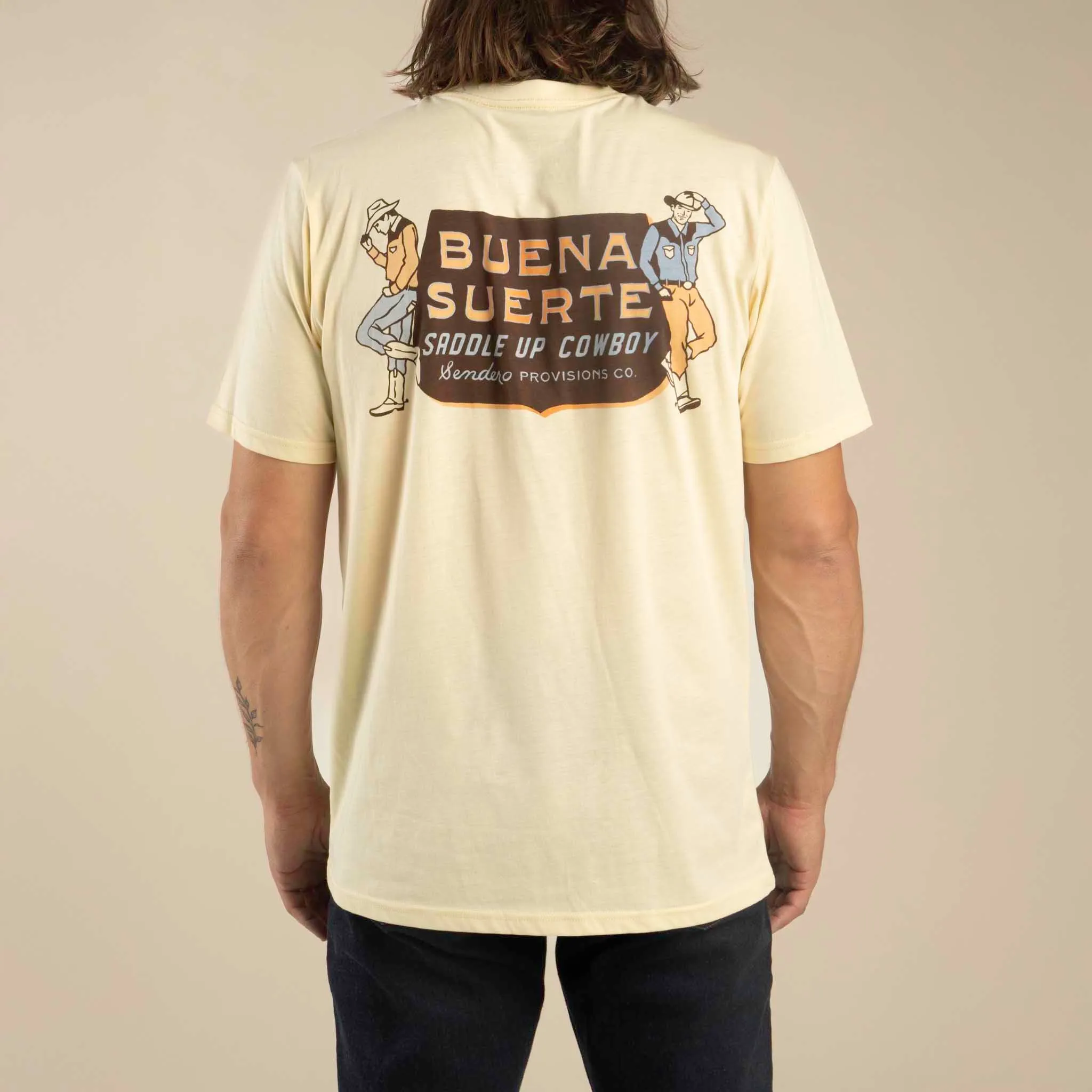 Buena Suerte T-Shirt - Cream sold by Sendero Provisions CO