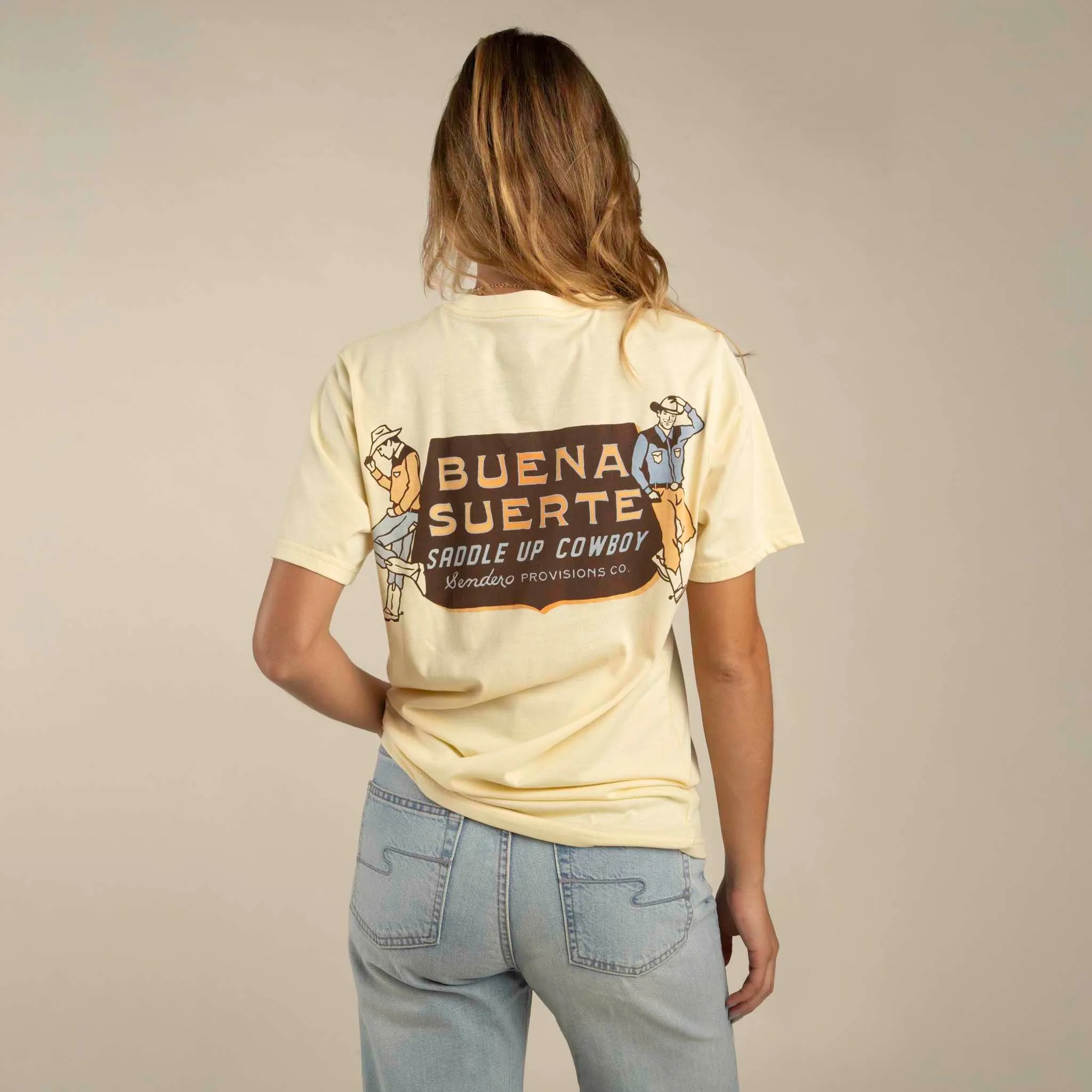 Buena Suerte T-Shirt - Cream sold by Sendero Provisions CO product image thumbnail 3
