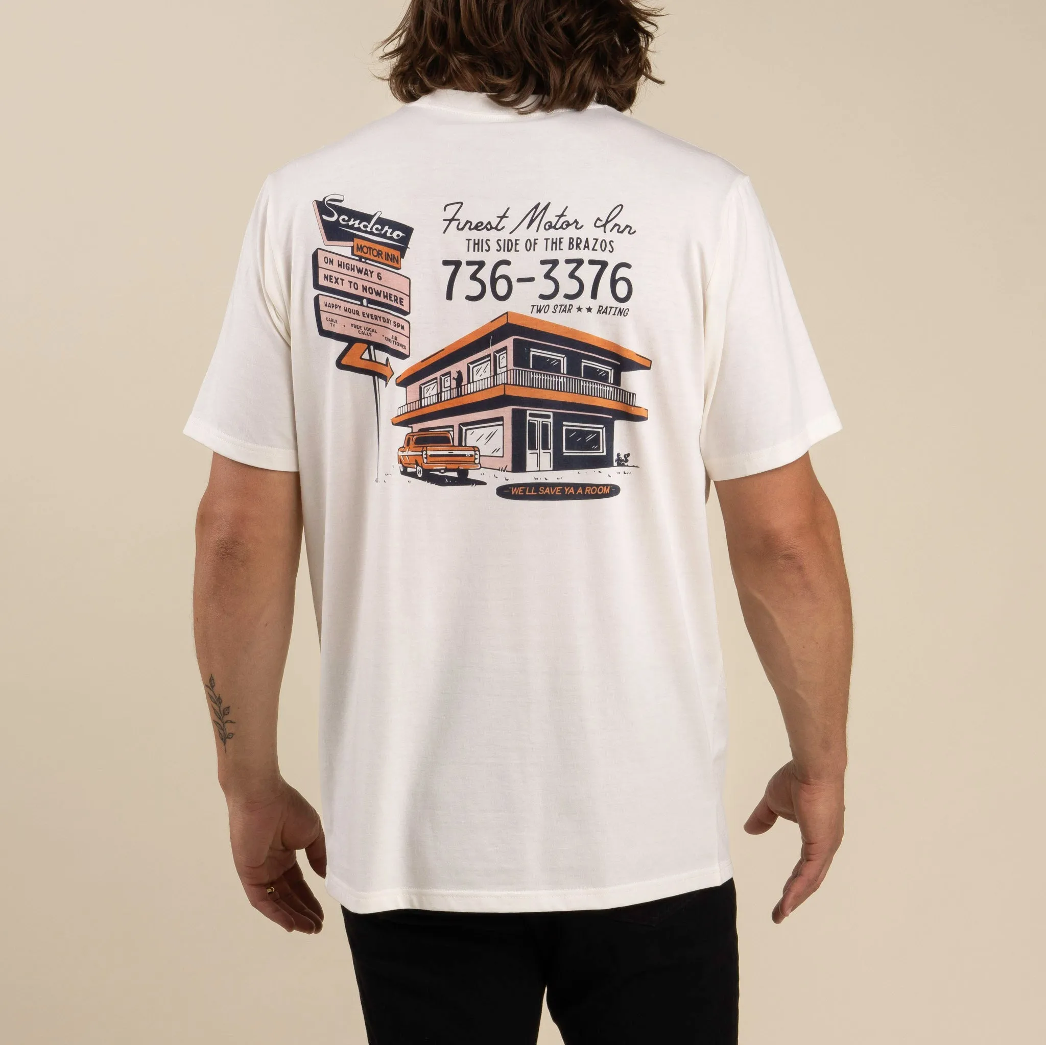 Motor Inn T-Shirt - Vintage White sold by Sendero Provisions CO product image thumbnail 2
