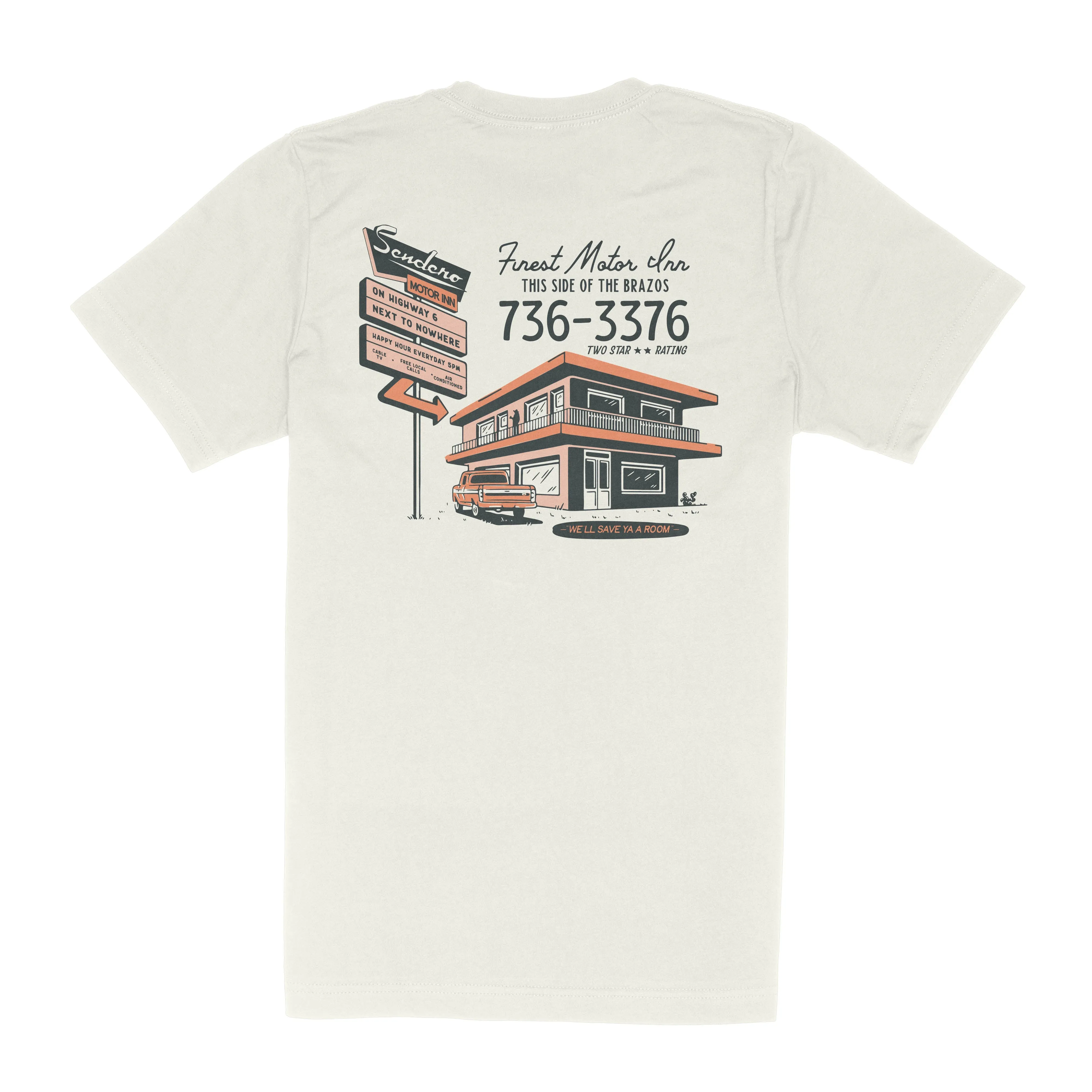 Motor Inn T-Shirt - Vintage White sold by Sendero Provisions CO