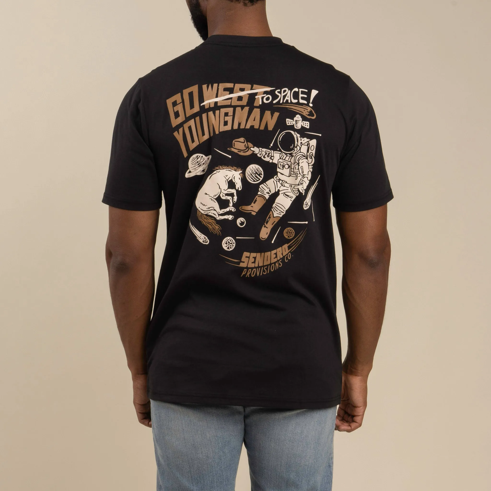To Space T-Shirt - Black sold by Sendero Provisions CO