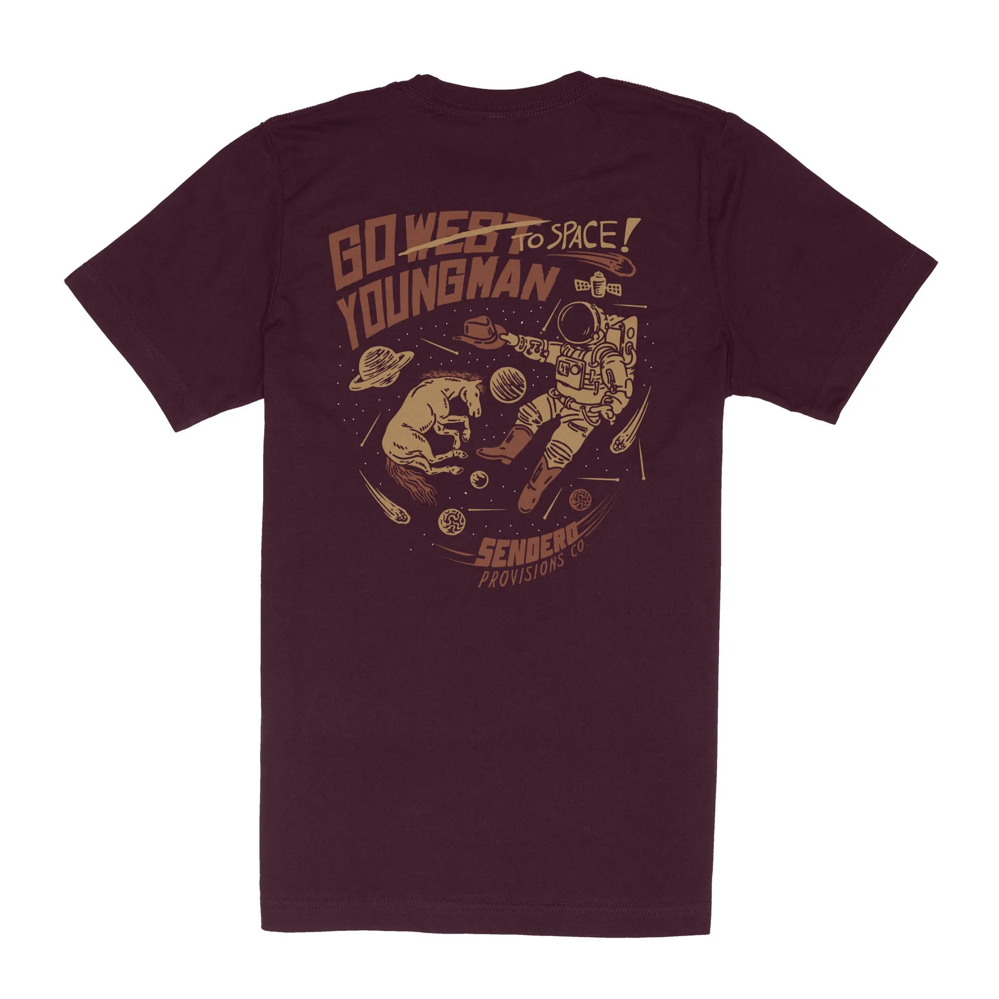 To Space T-Shirt - Burgundy sold by Sendero Provisions CO product image thumbnail 3