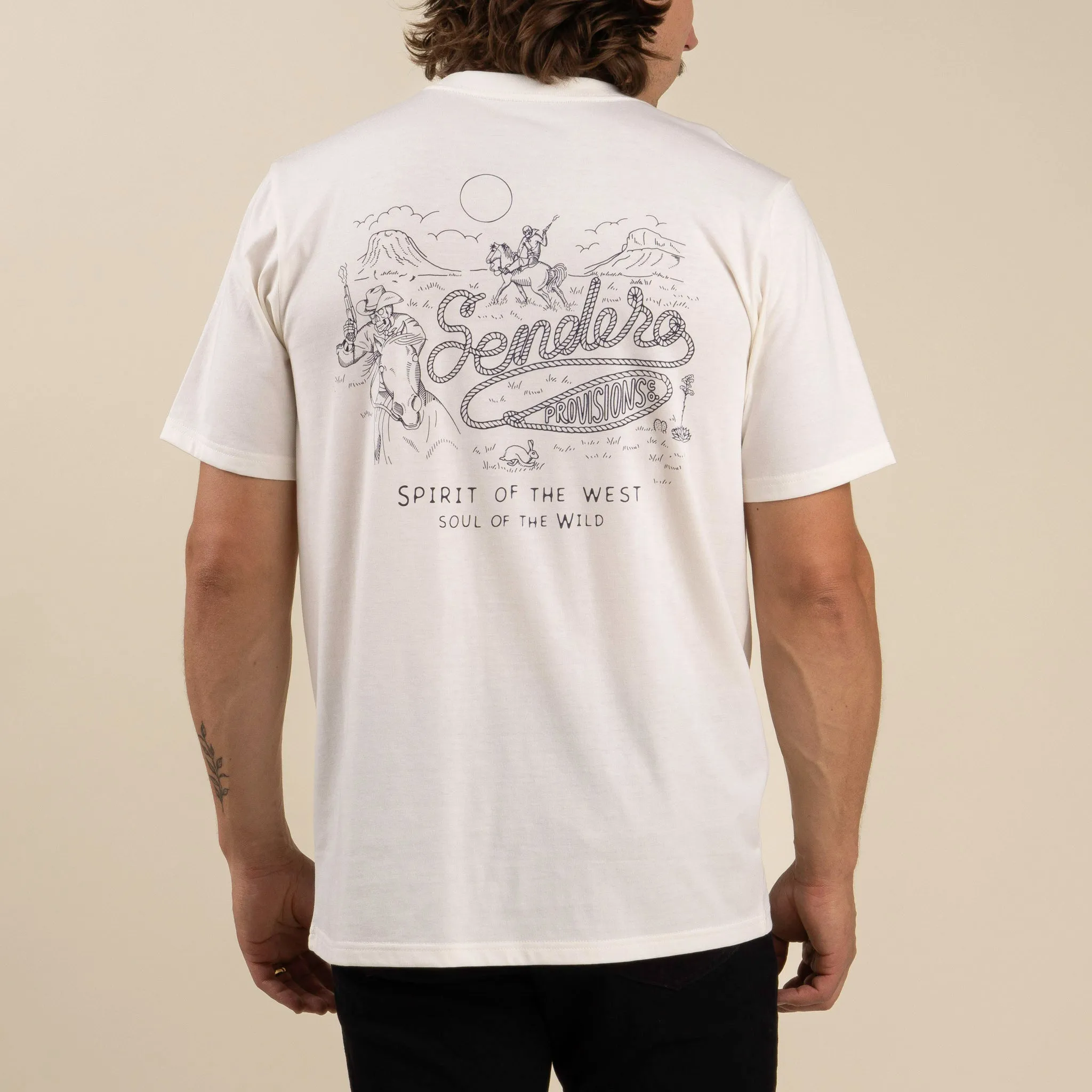 Skeleton Riders T-Shirt - Vintage White sold by Sendero Provisions CO product image thumbnail 2