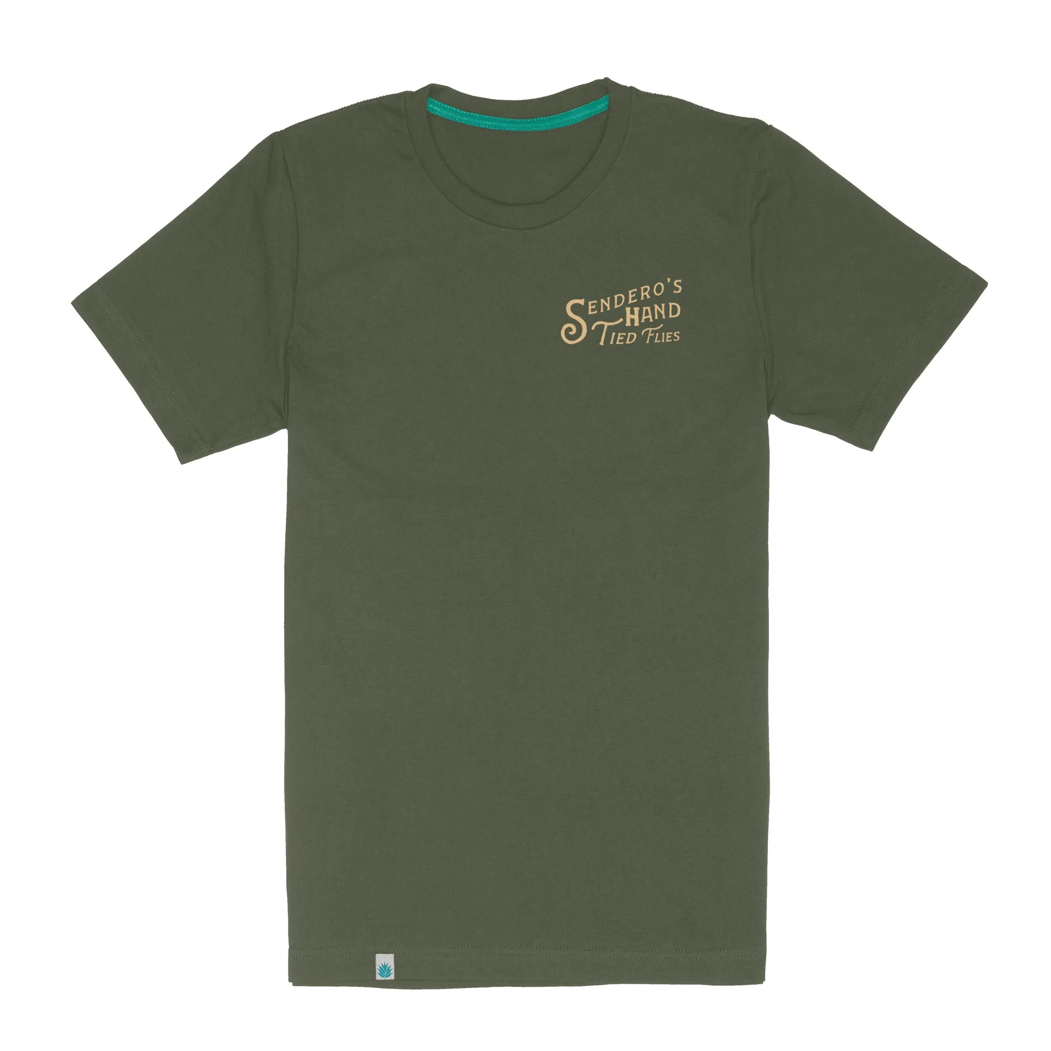 Hand Tied Flies T-Shirt - Army Green sold by Sendero Provisions CO product image thumbnail 2
