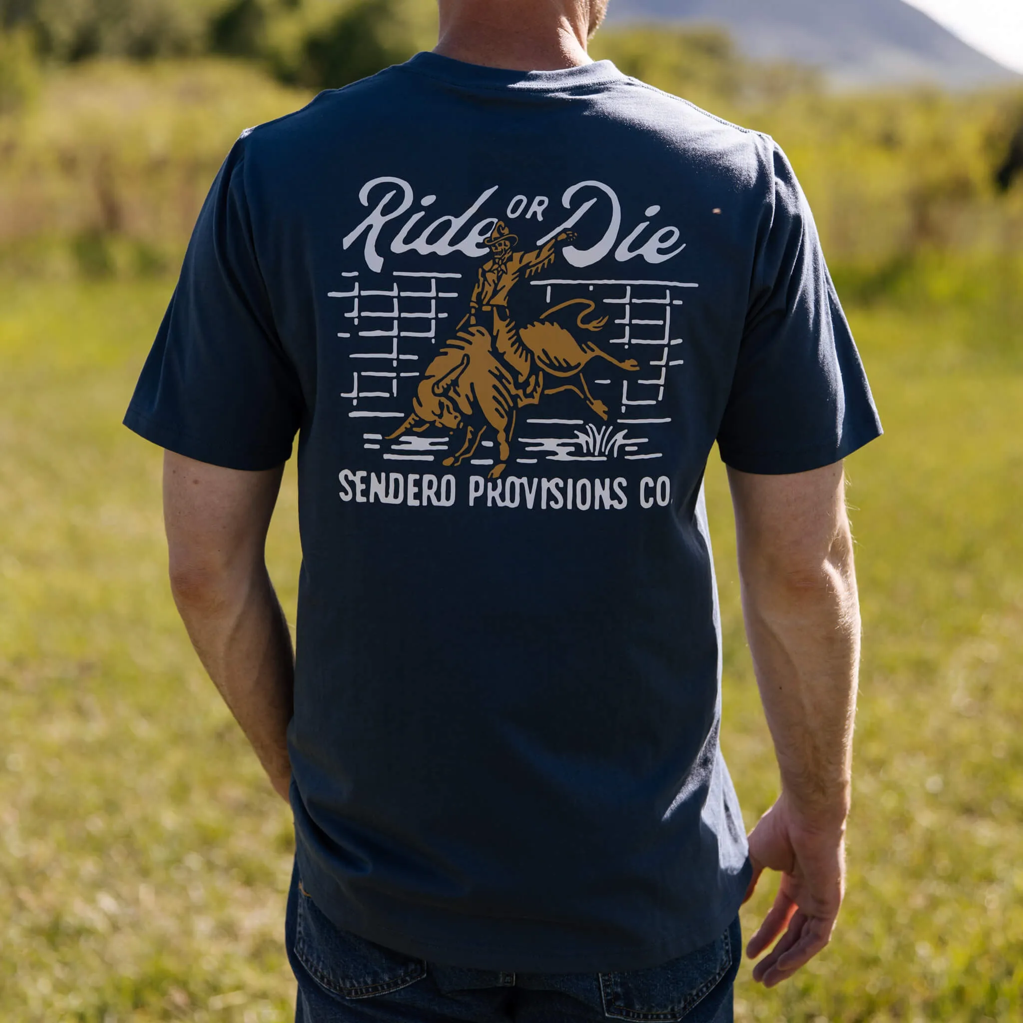 Ride or Die T-Shirt - Navy sold by Sendero Provisions CO product image thumbnail 2