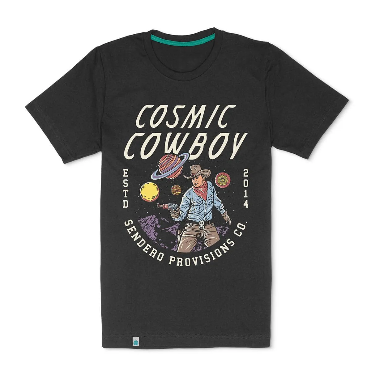 Cosmic Cowboy T-Shirt - Vintage Black sold by Sendero Provisions CO