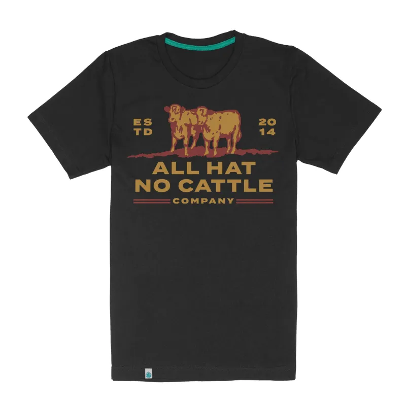 All Hat No Cattle T-Shirt - Black made by Sendero Provisions CO