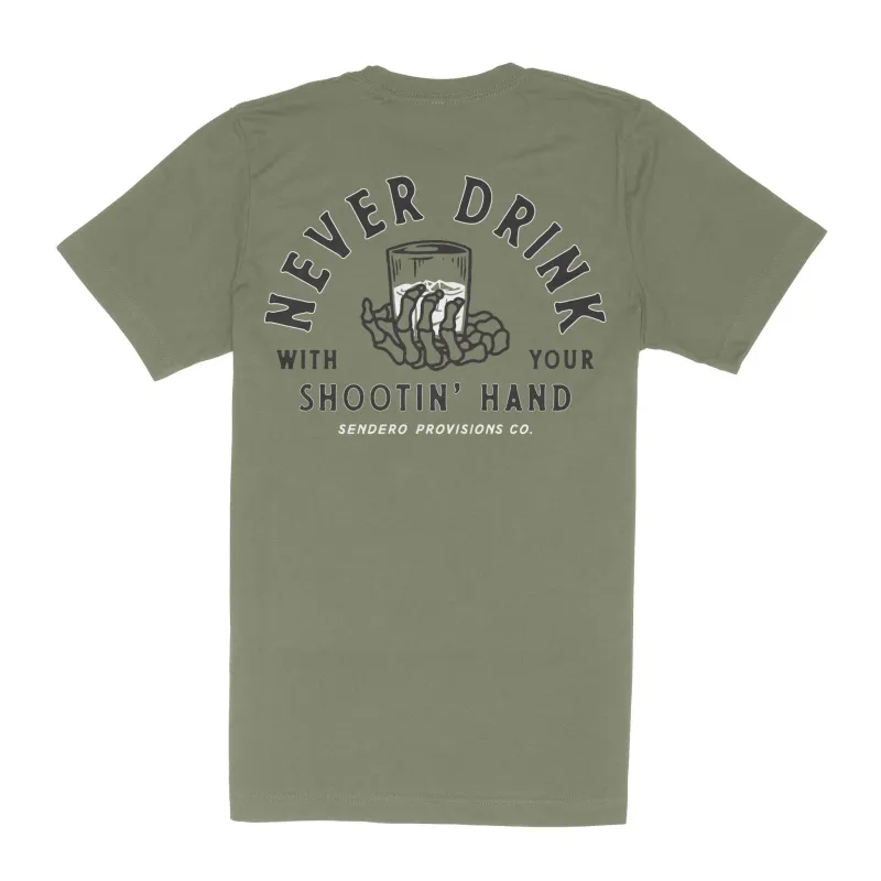 Shootin' Hand T-Shirt - Sage made by Sendero Provisions CO