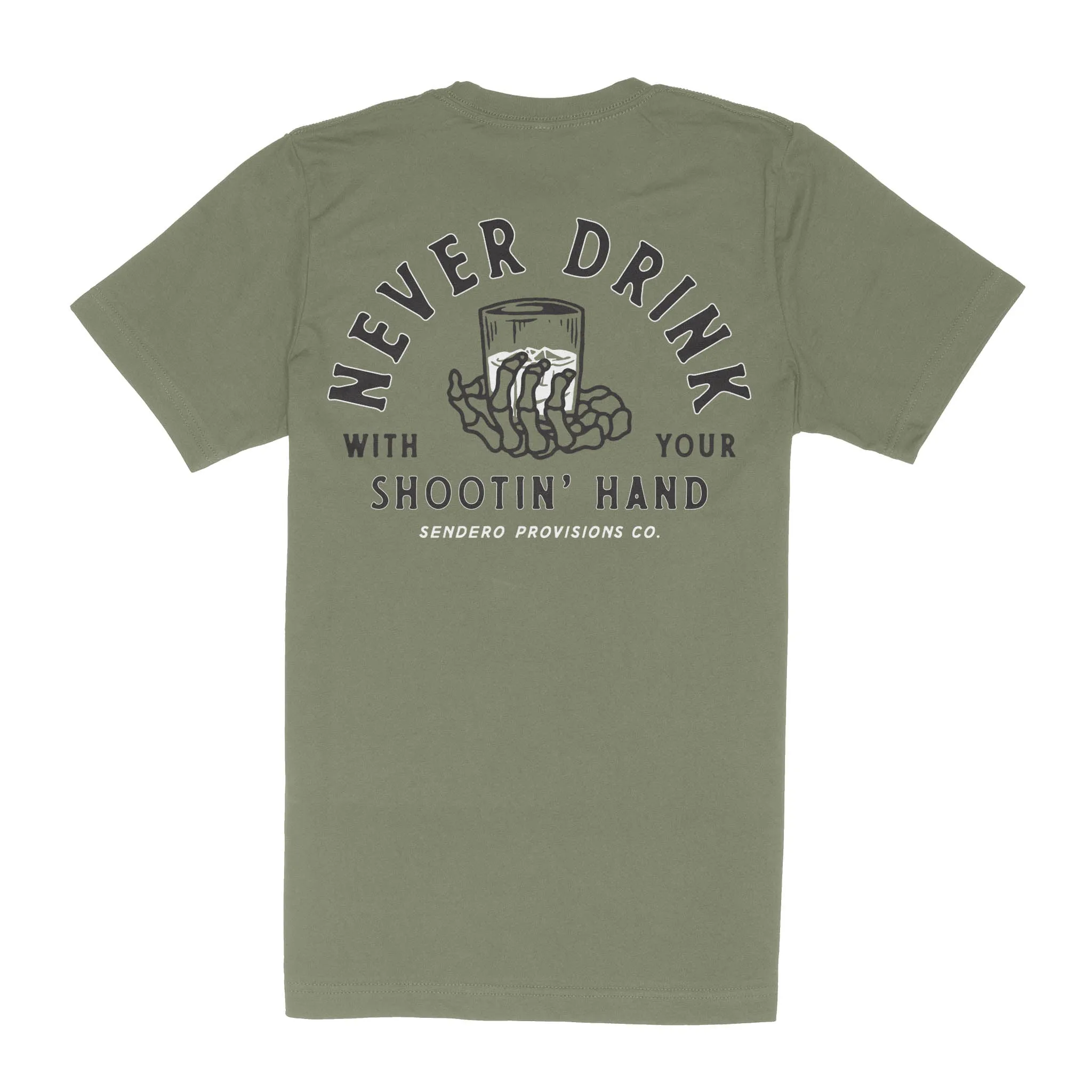 Shootin' Hand T-Shirt - Sage sold by Sendero Provisions CO