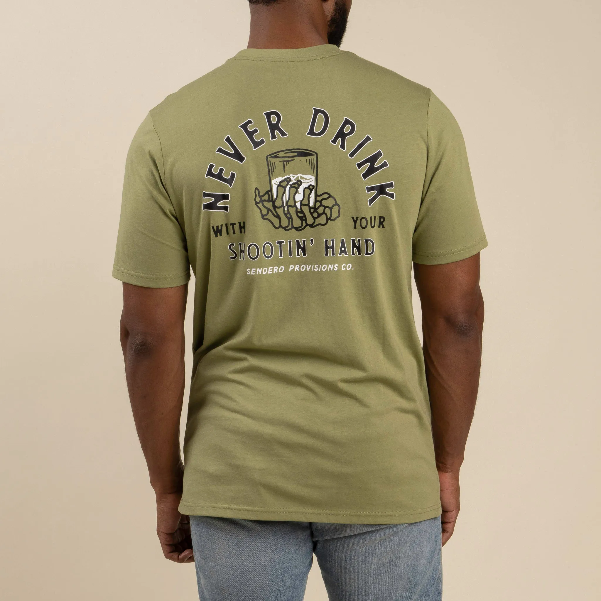 Shootin' Hand T-Shirt - Sage sold by Sendero Provisions CO product image thumbnail 3